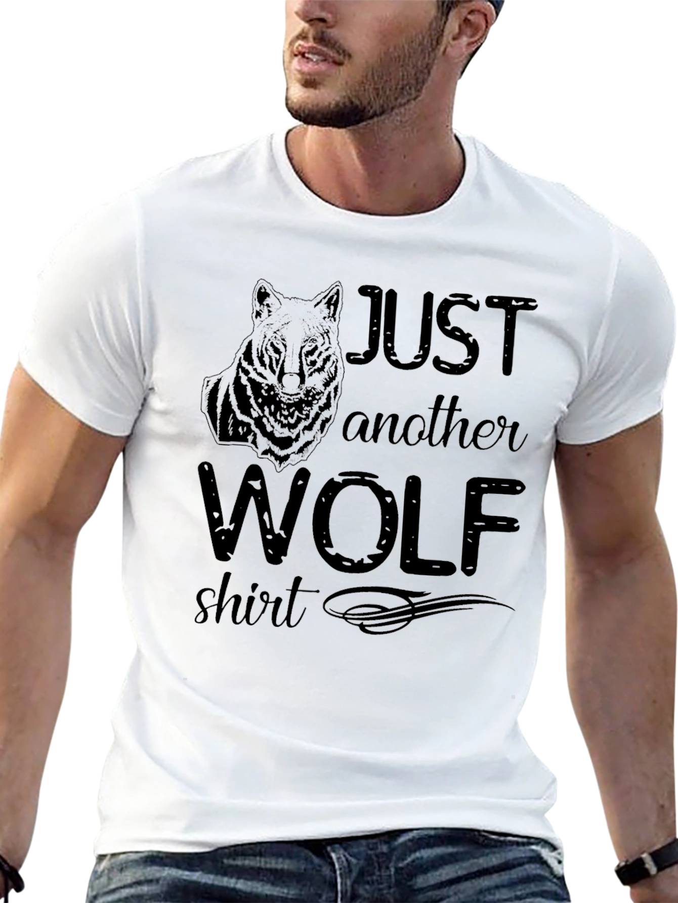 Just Another Wolf Shirt - Black Graphic Tee
