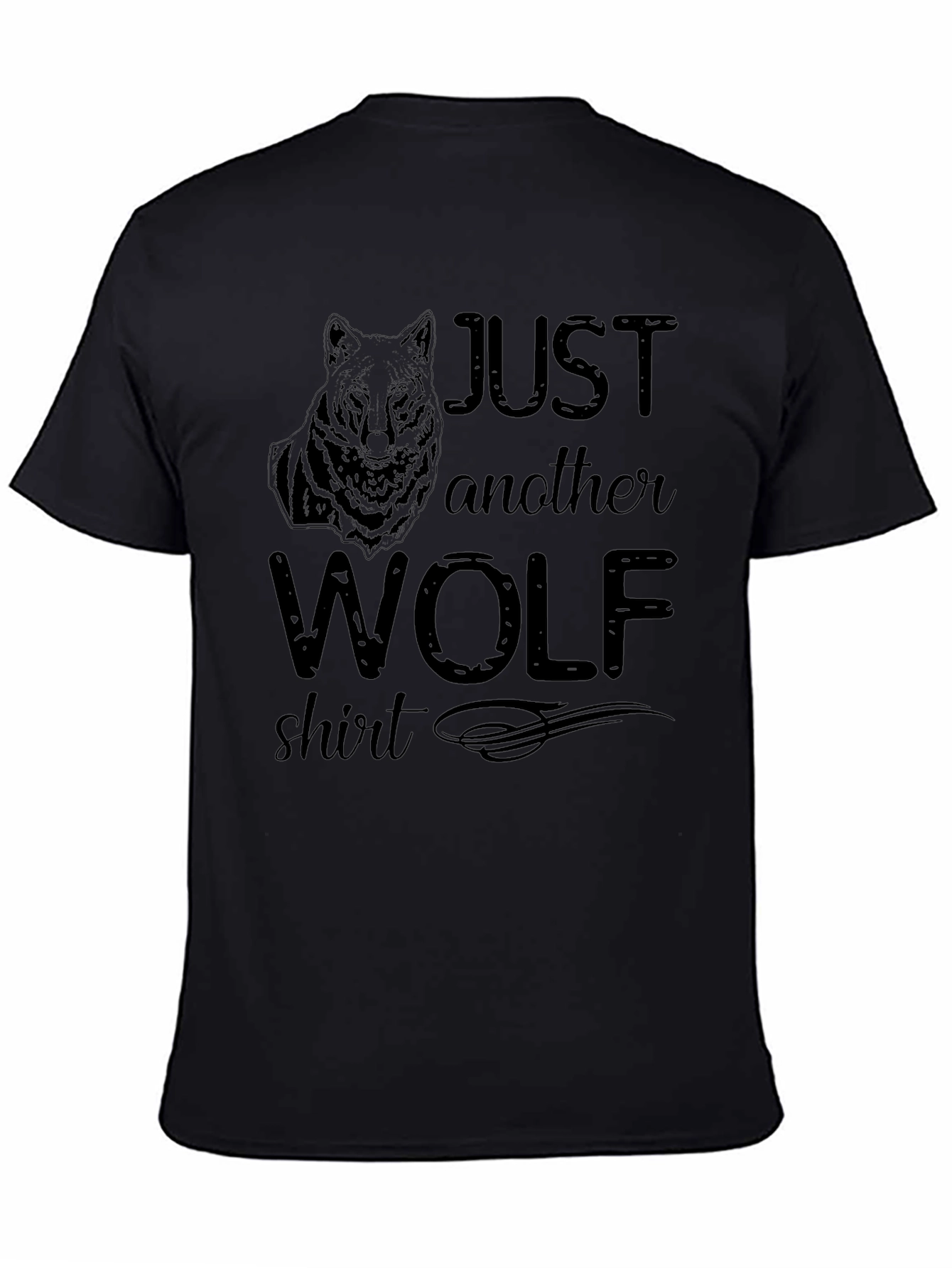 Just Another Wolf Shirt - Black Graphic Tee