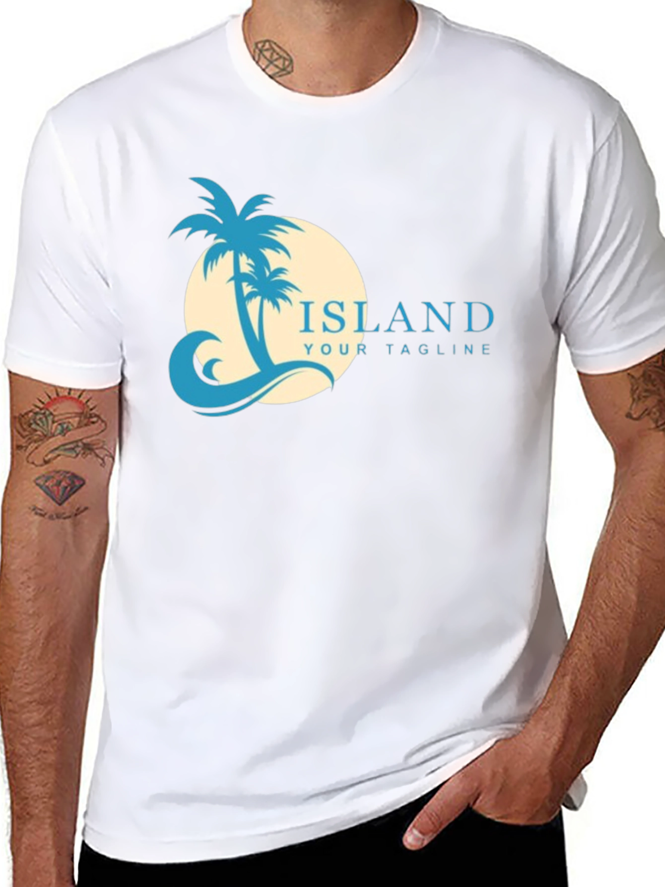 Island Graphic Black T-Shirt