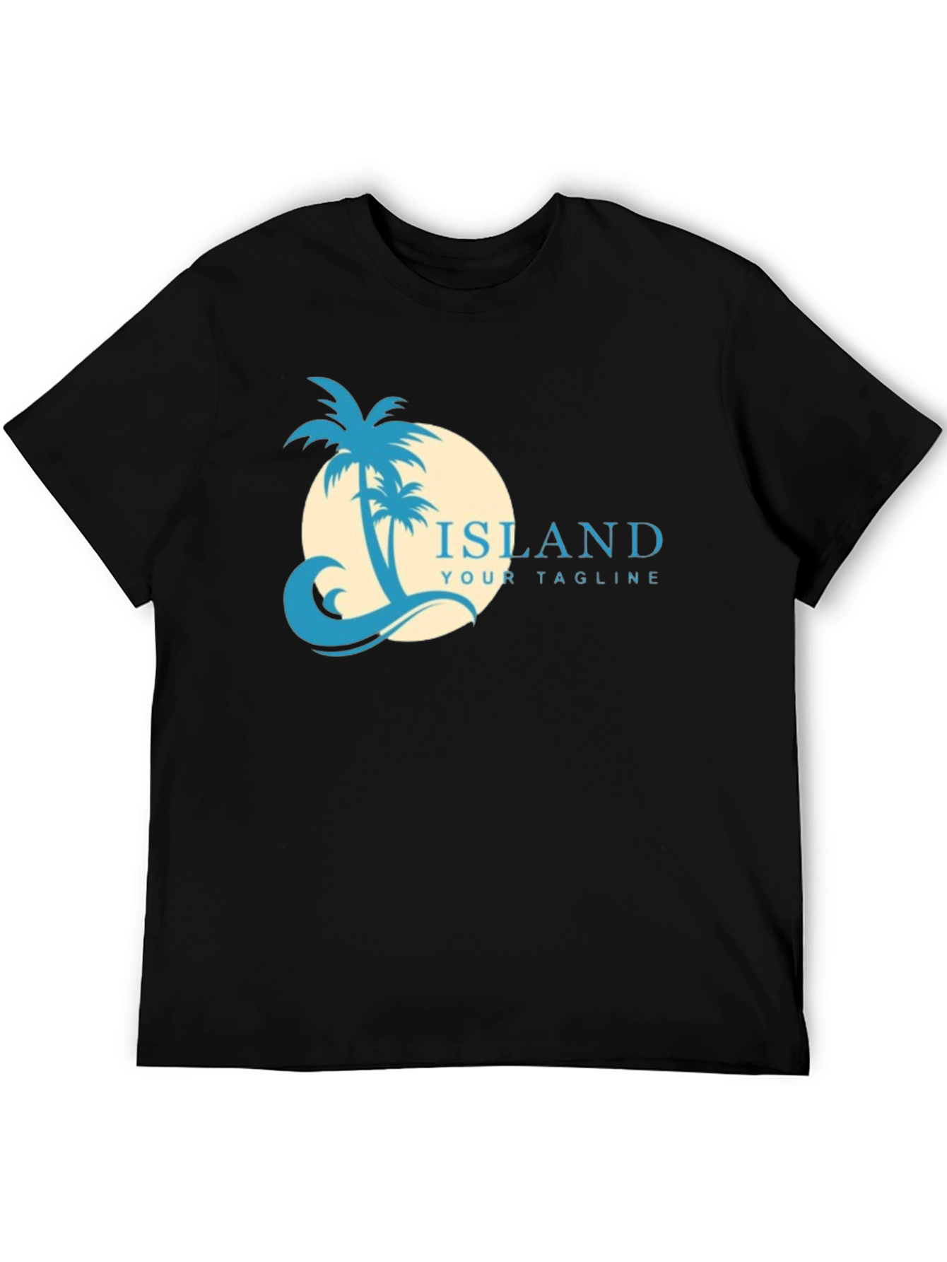 Island Graphic Black T-Shirt
