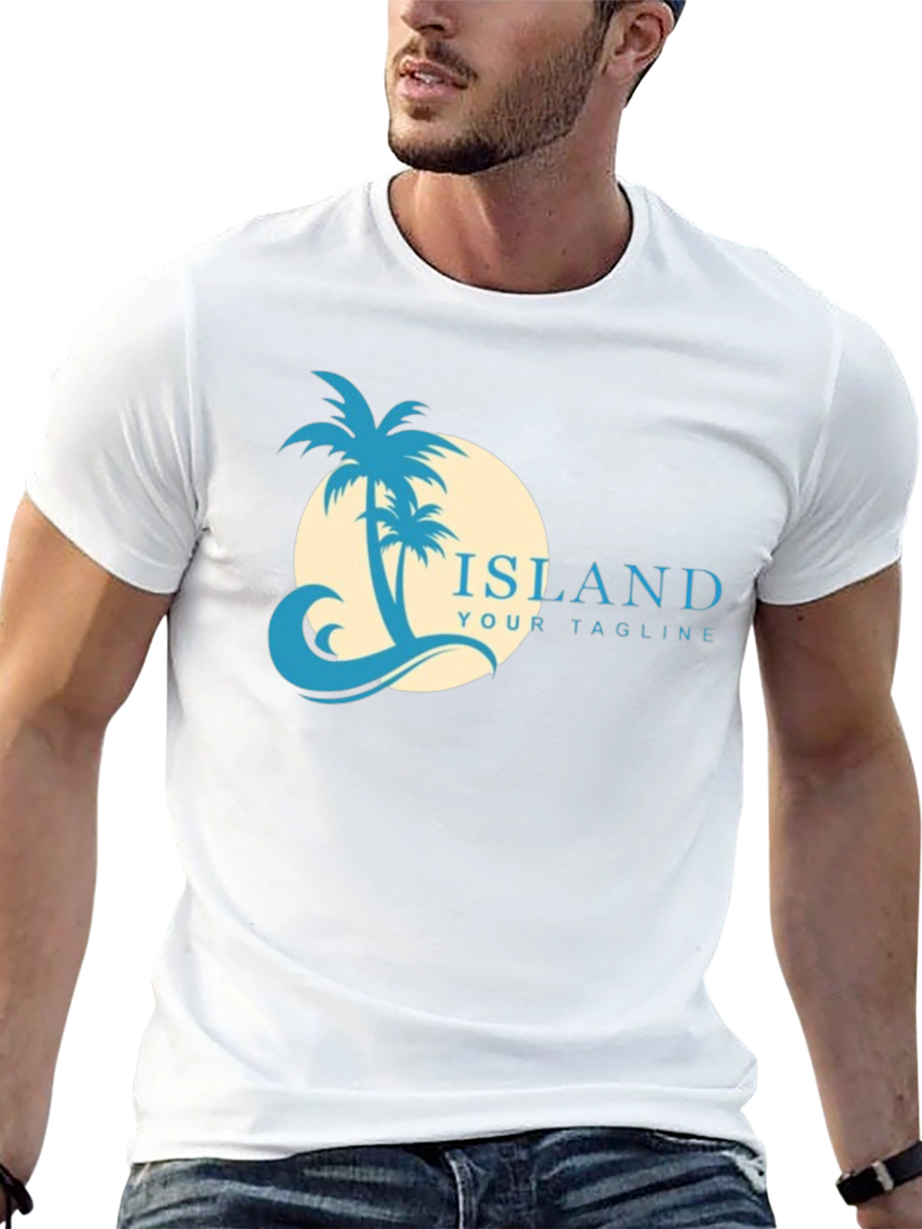 Island Graphic Black T-Shirt