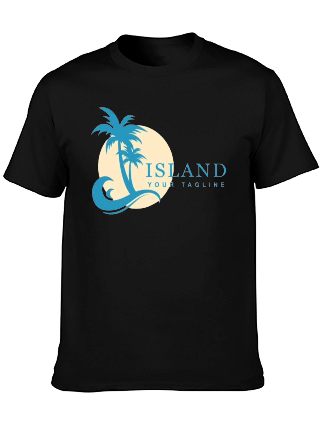 Island Graphic Black T-Shirt