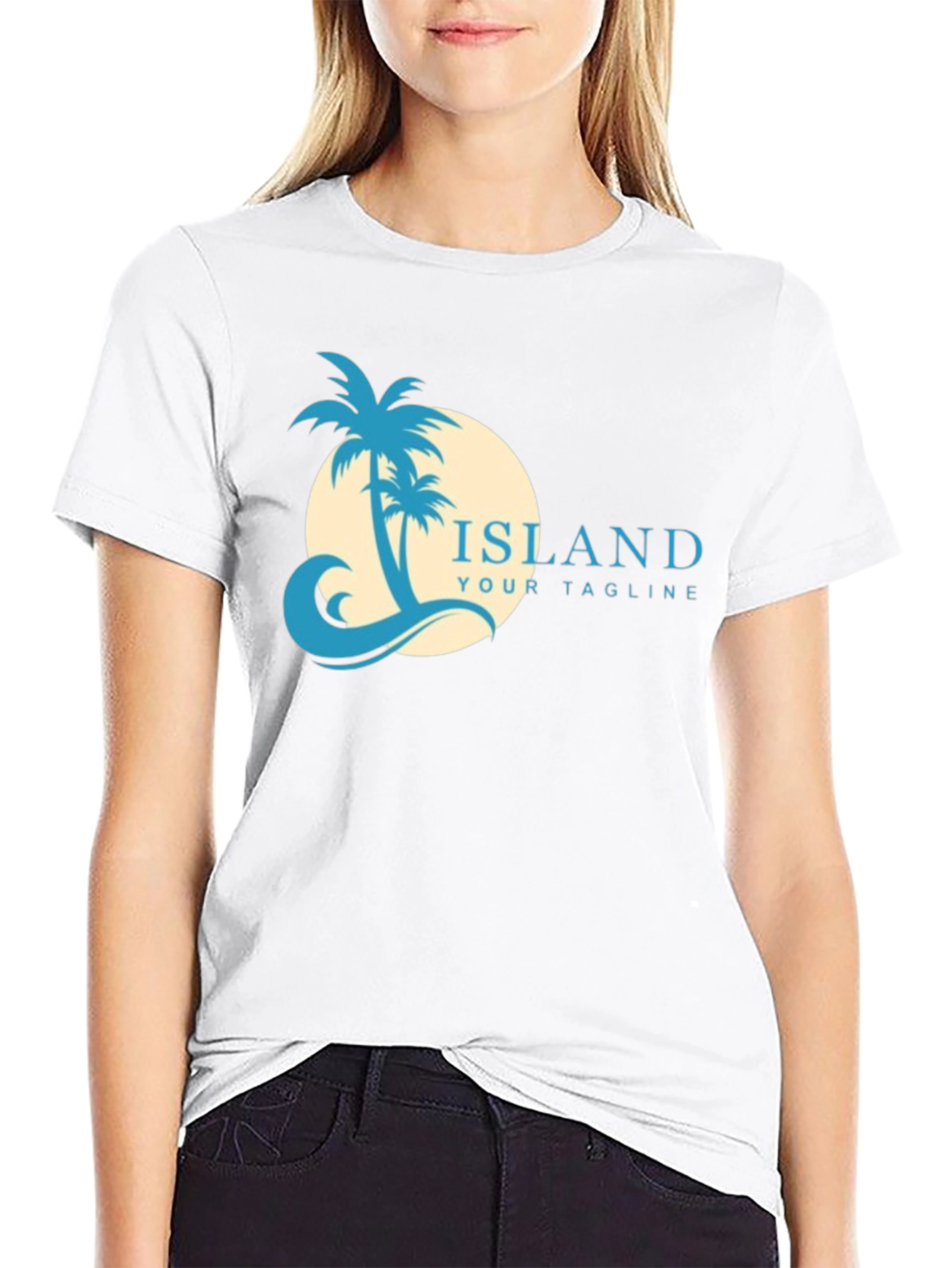 Island Graphic Black T-Shirt