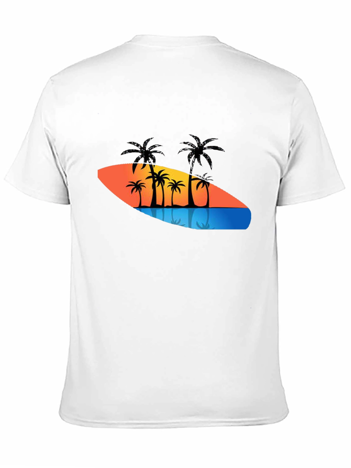 Tropical Palm Tree Sunset Graphic Tee