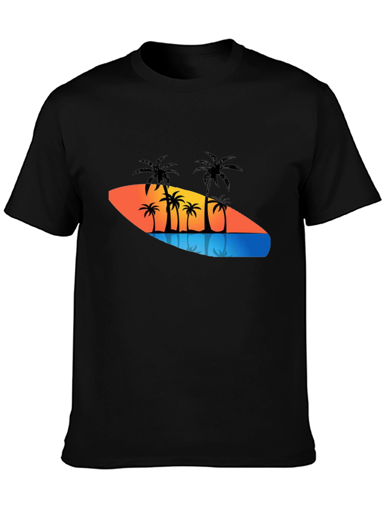 Tropical Palm Tree Sunset Graphic Tee