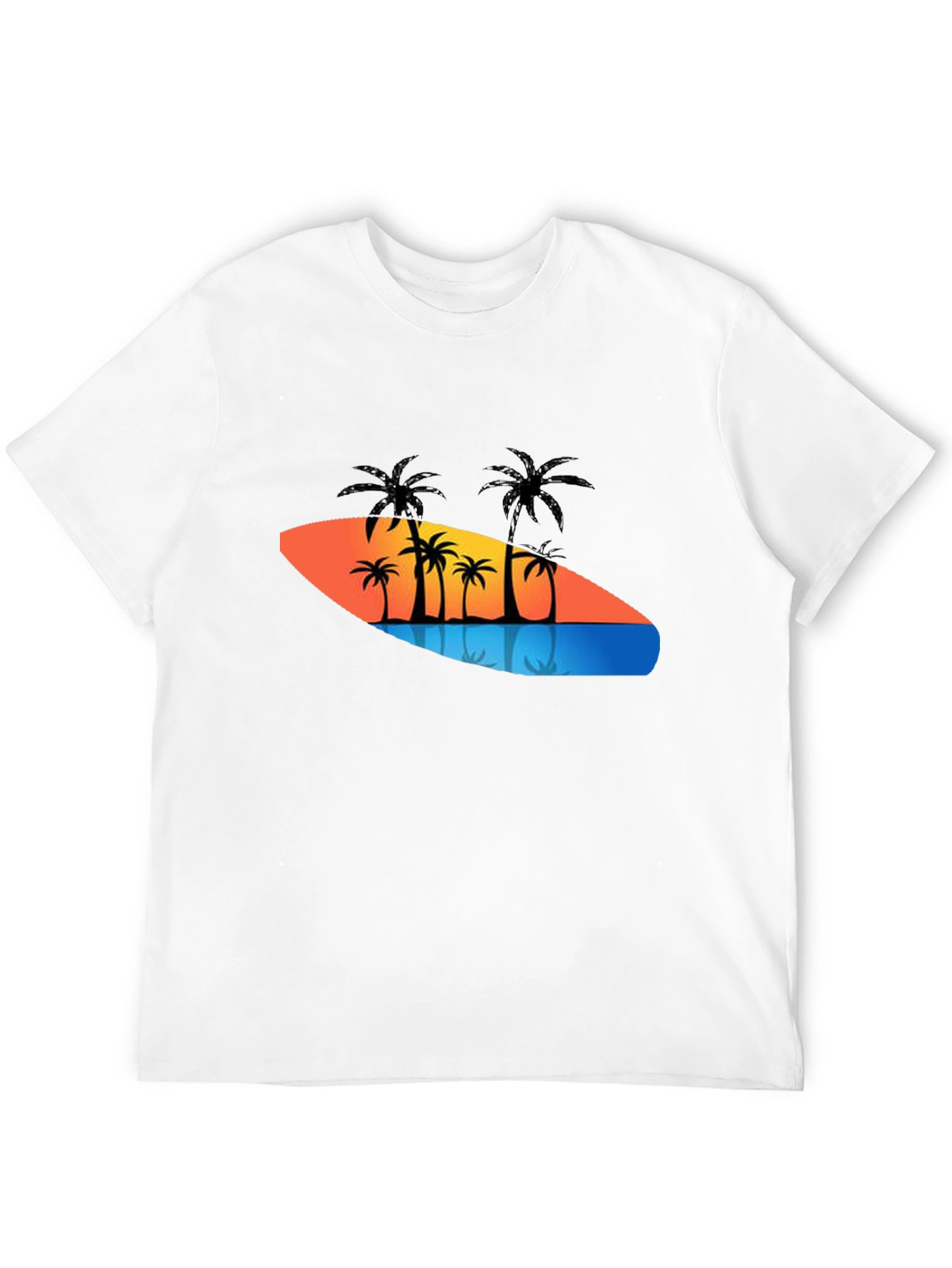 Tropical Palm Tree Sunset Graphic Tee