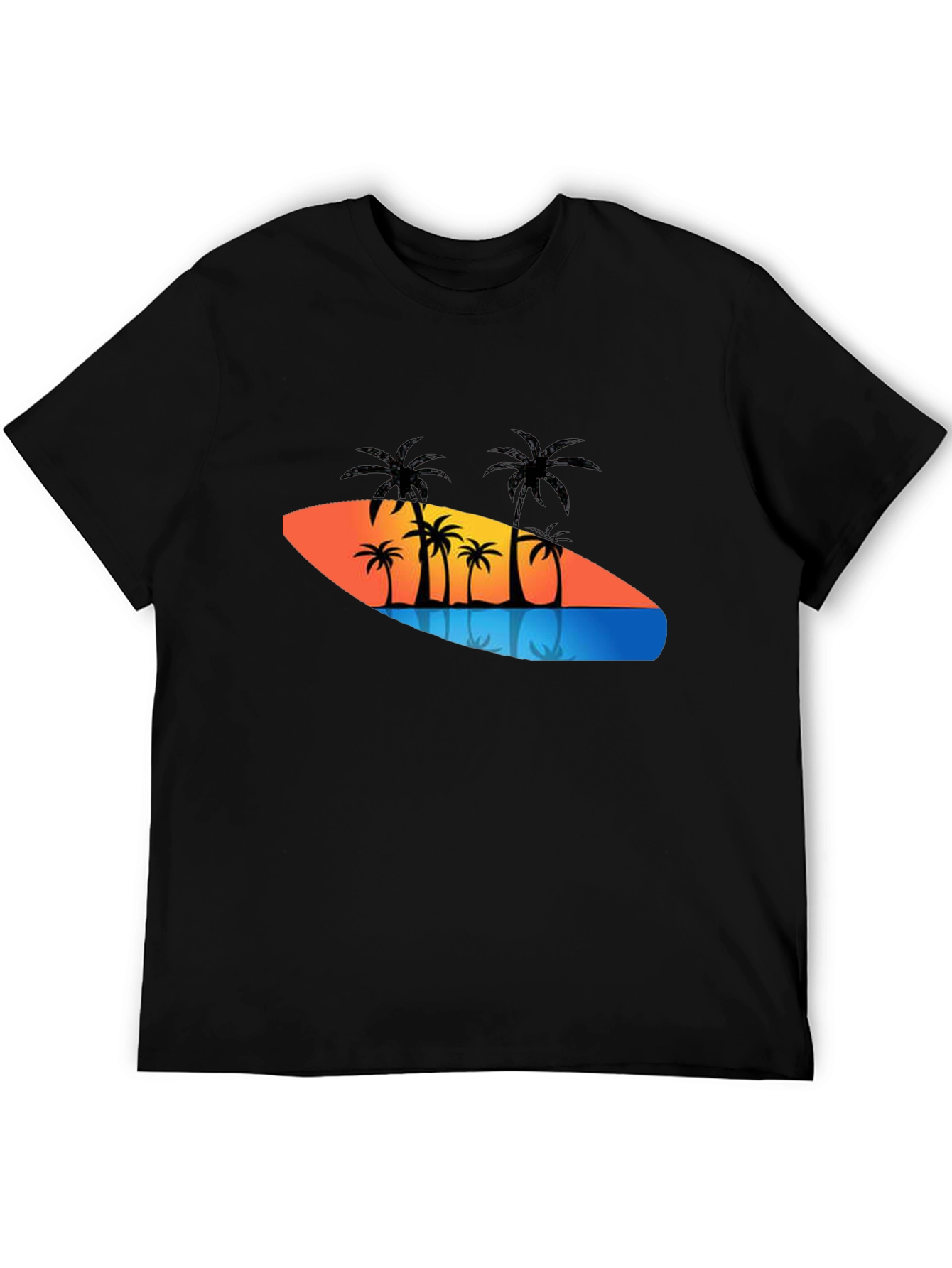 Tropical Palm Tree Sunset Graphic Tee