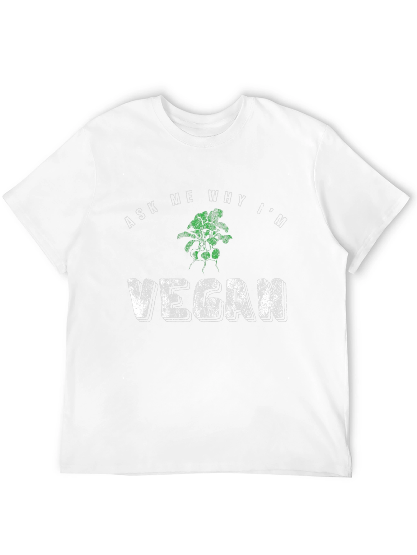Ask Me Why Im Vegan Graphic Tee - Black