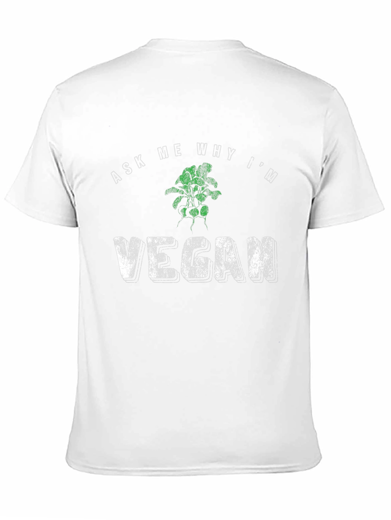 Ask Me Why Im Vegan Graphic Tee - Black