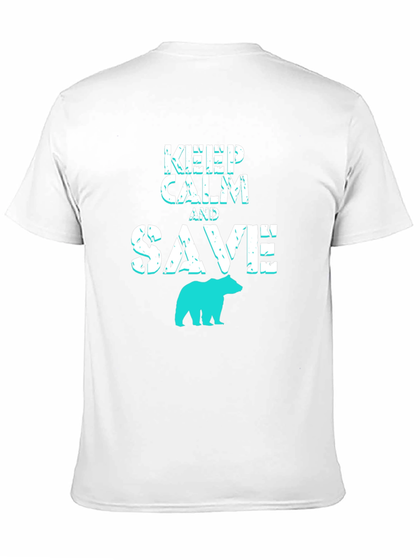 Keep Calm and Save Bears Black Graphic Tee