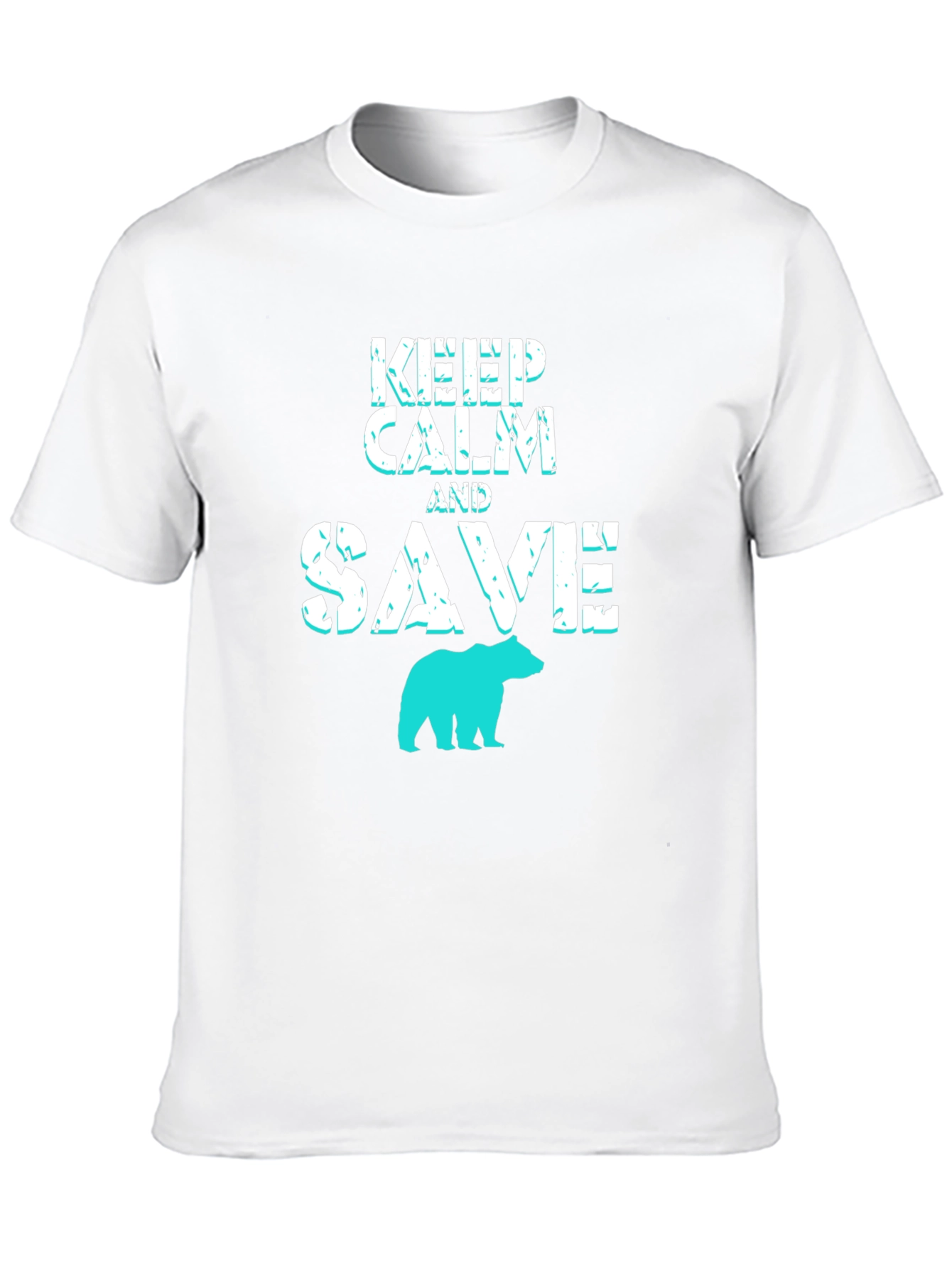 Keep Calm and Save Bears Black Graphic Tee