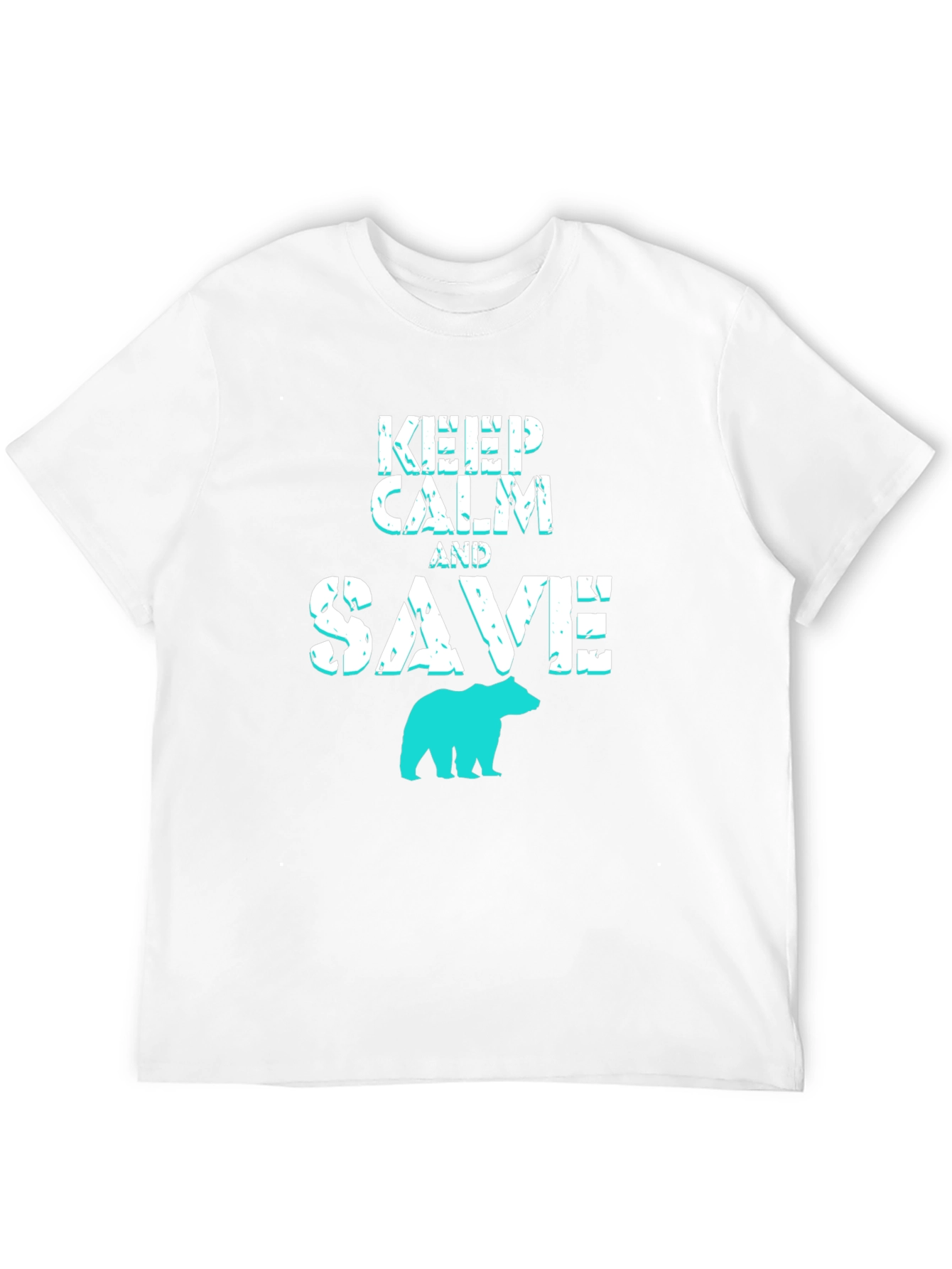 Keep Calm and Save Bears Black Graphic Tee