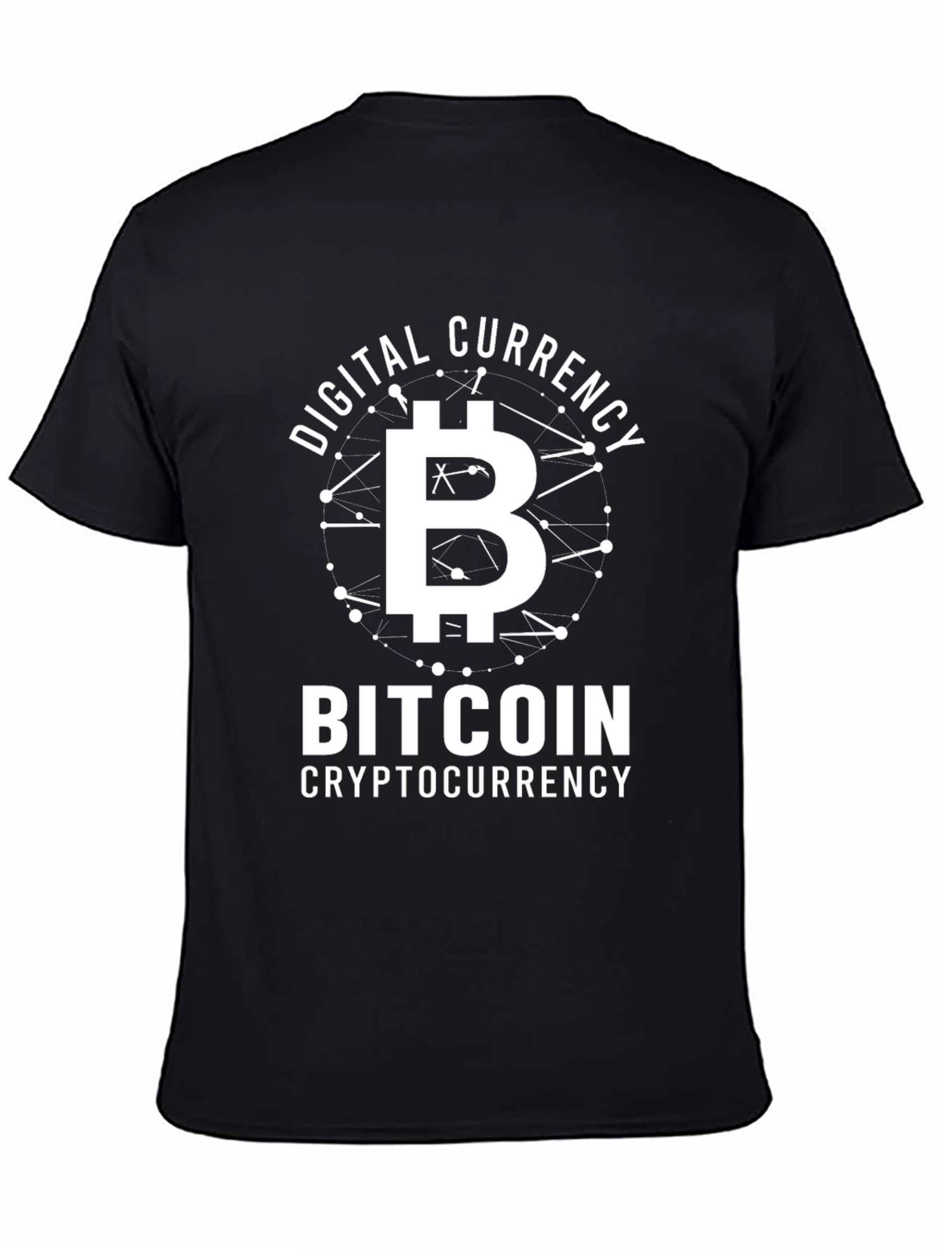 Bitcoin Digital Currency Cryptocurrency Black T-Shirt