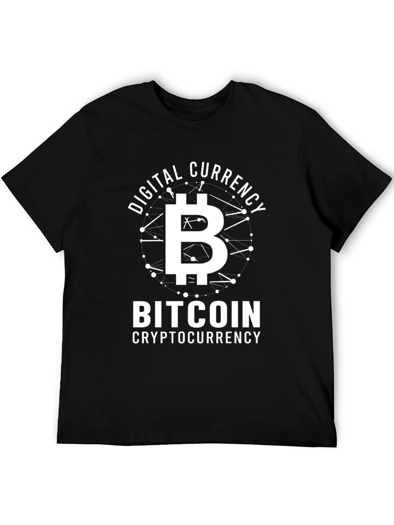 Bitcoin Digital Currency Cryptocurrency Black T-Shirt