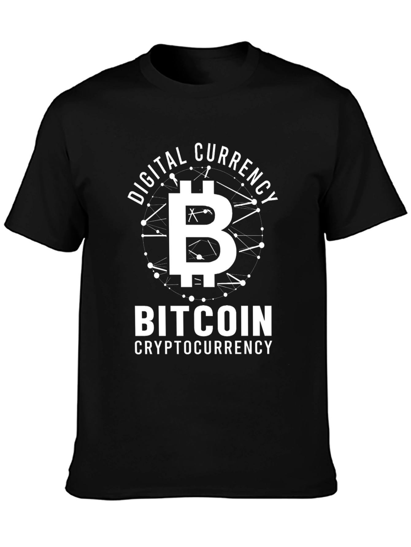 Bitcoin Digital Currency Cryptocurrency Black T-Shirt