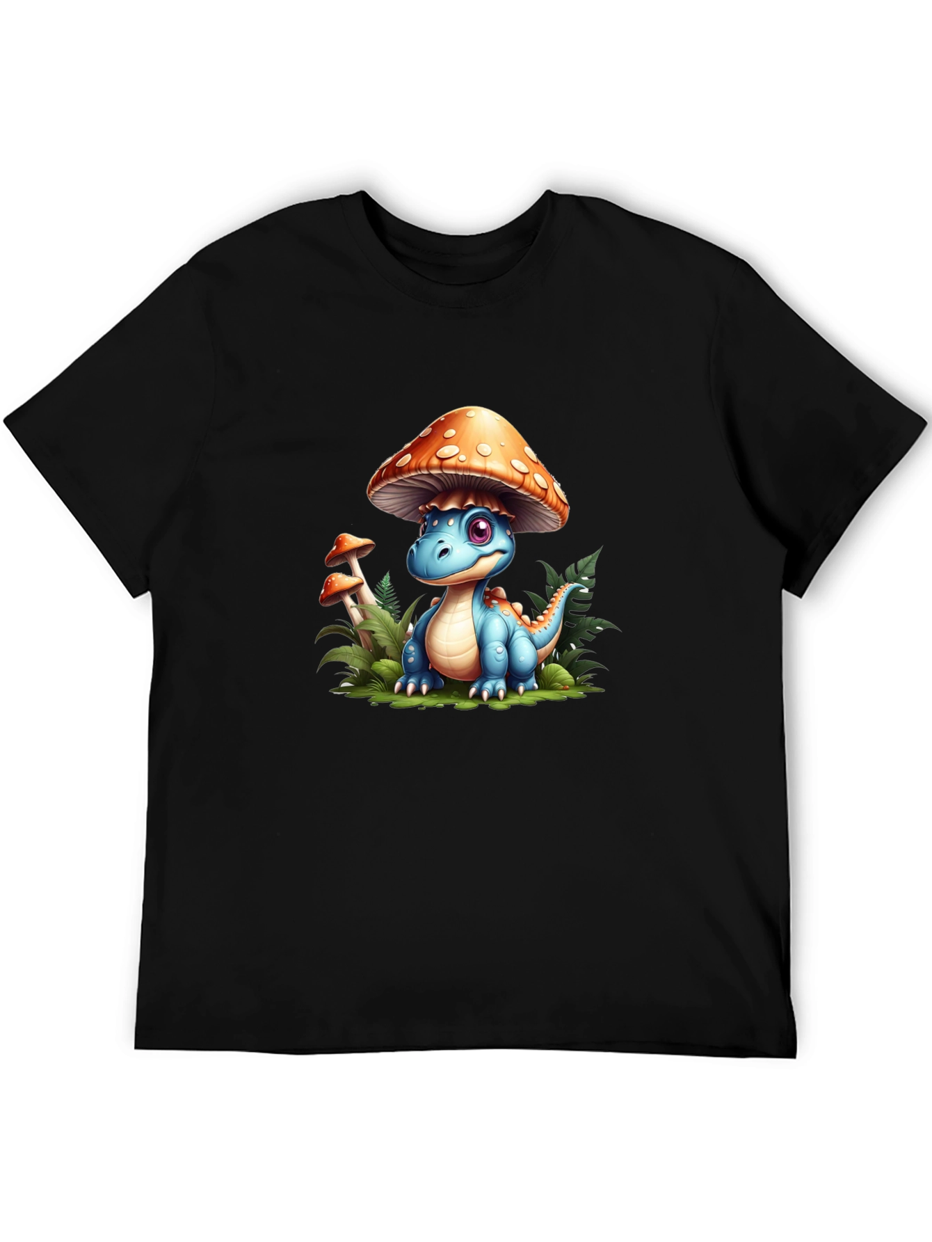 Cute Dino Mushroom Tee - Unique Graphic T-Shirt
