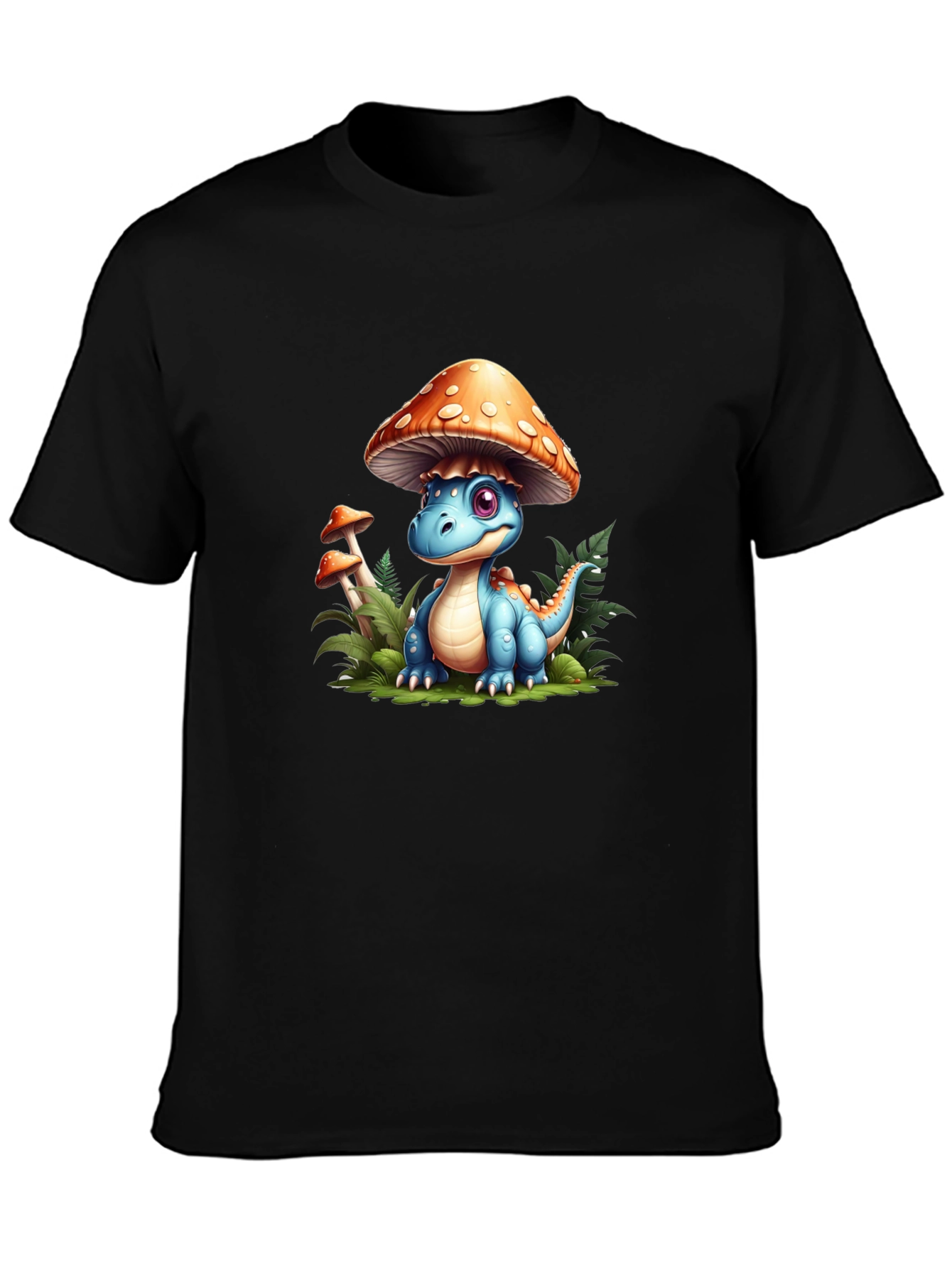 Cute Dino Mushroom Tee - Unique Graphic T-Shirt