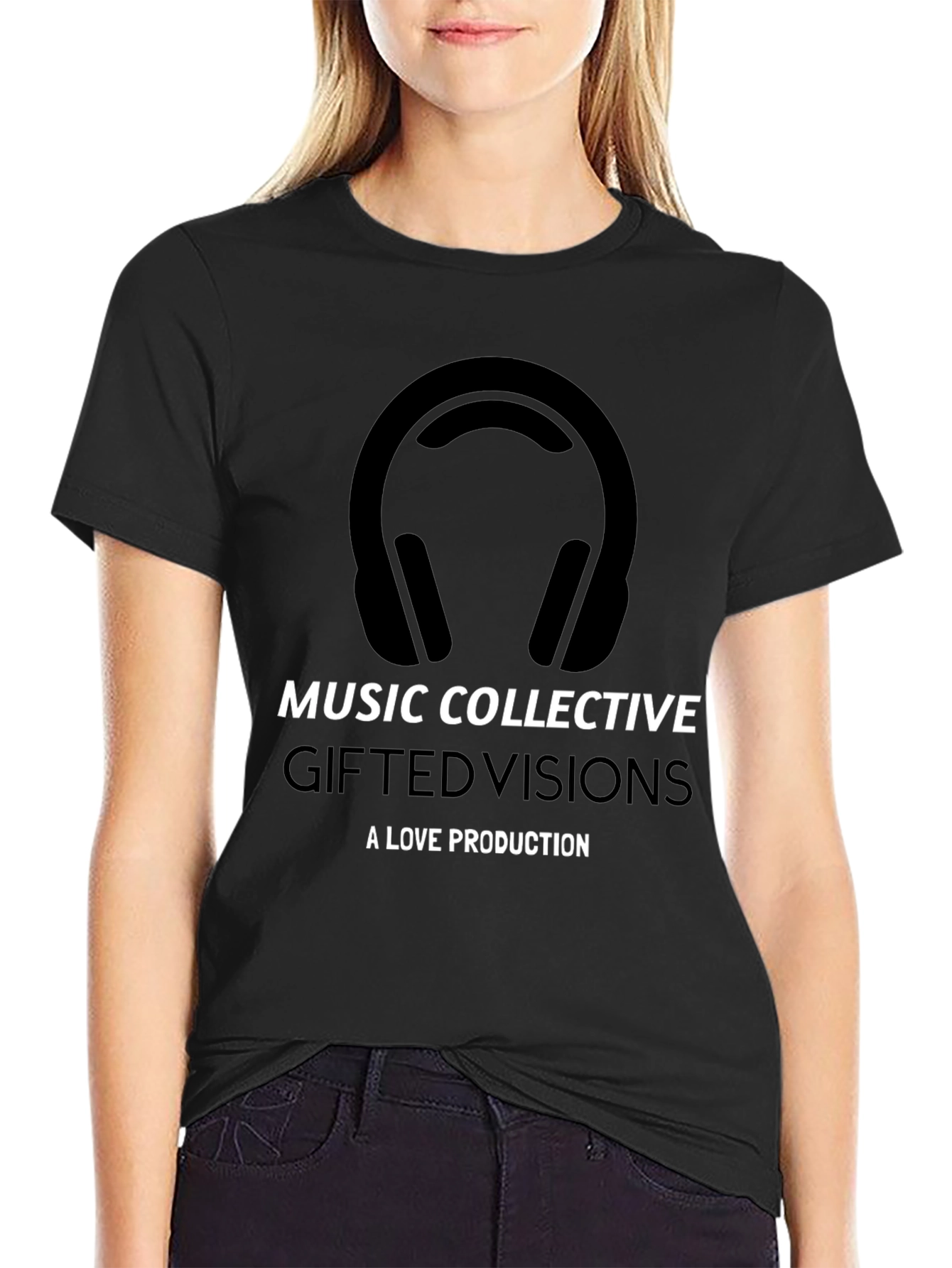 Music Collective Graphic Black Tee