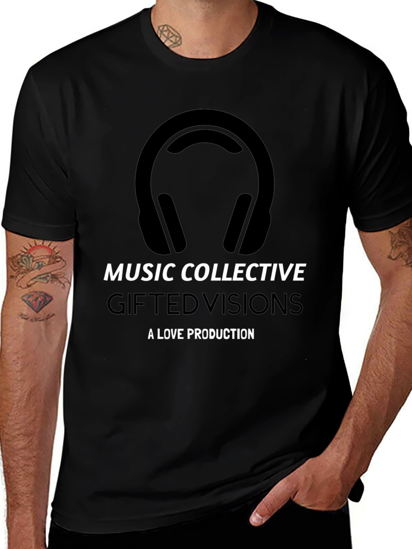 Music Collective Graphic Black Tee