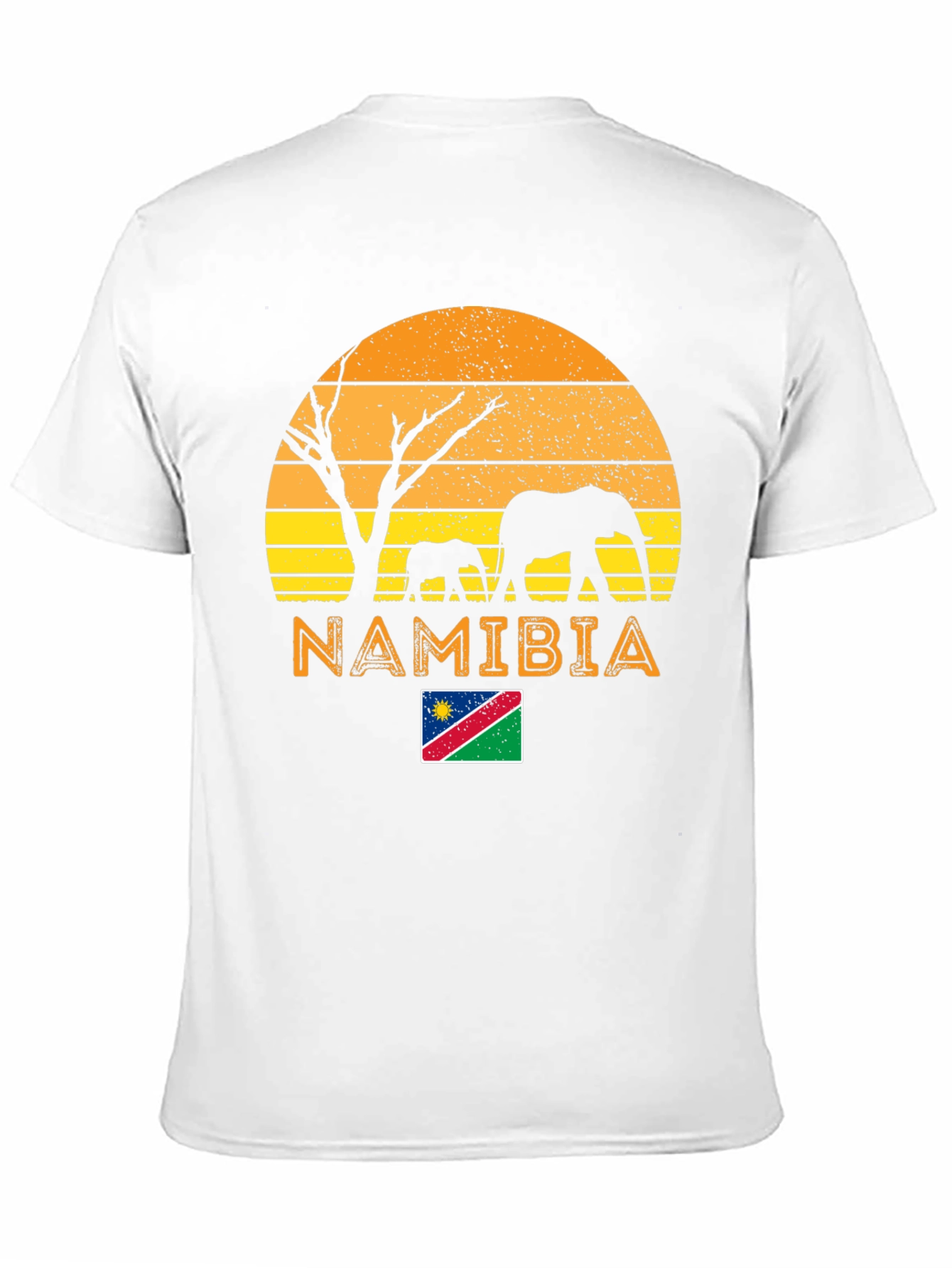 Namibia Africa Sunset Elephant Graphic T-Shirt