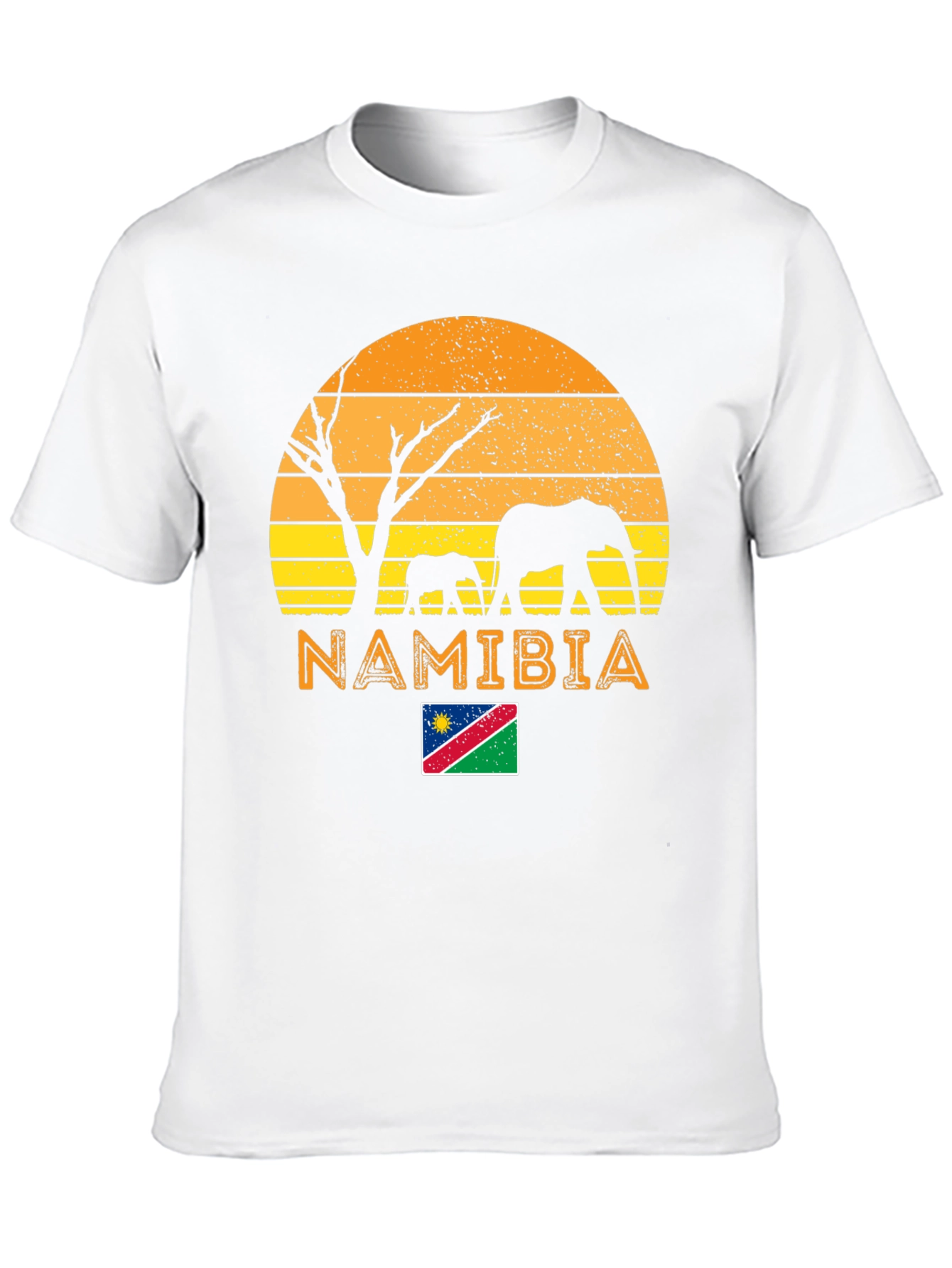 Namibia Africa Sunset Elephant Graphic T-Shirt
