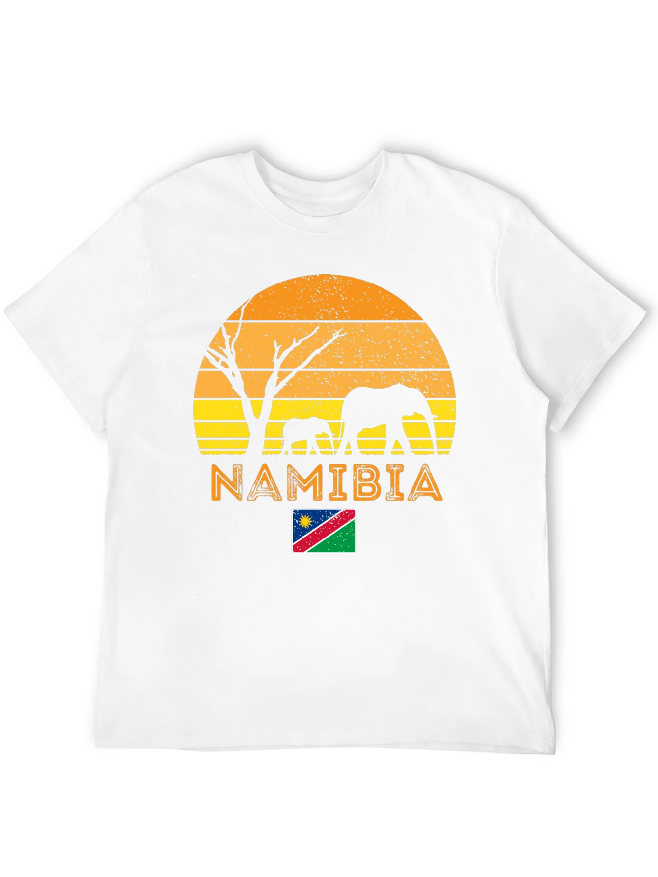 Namibia Africa Sunset Elephant Graphic T-Shirt