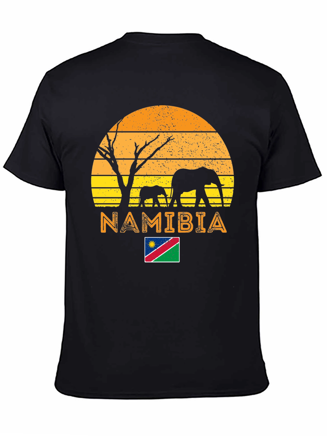 Namibia Africa Sunset Elephant Graphic T-Shirt