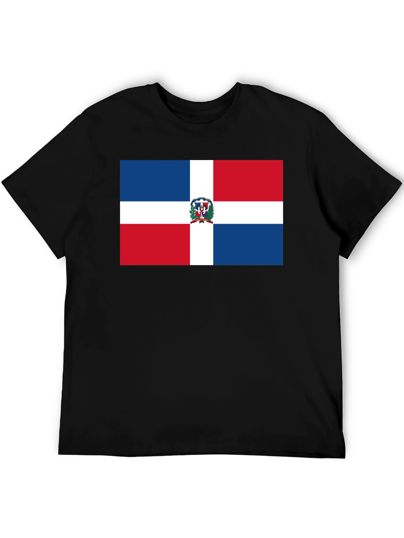 Dominican Republic Flag T-Shirt - Black