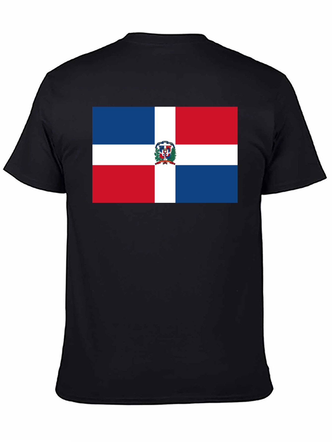 Dominican Republic Flag T-Shirt - Black