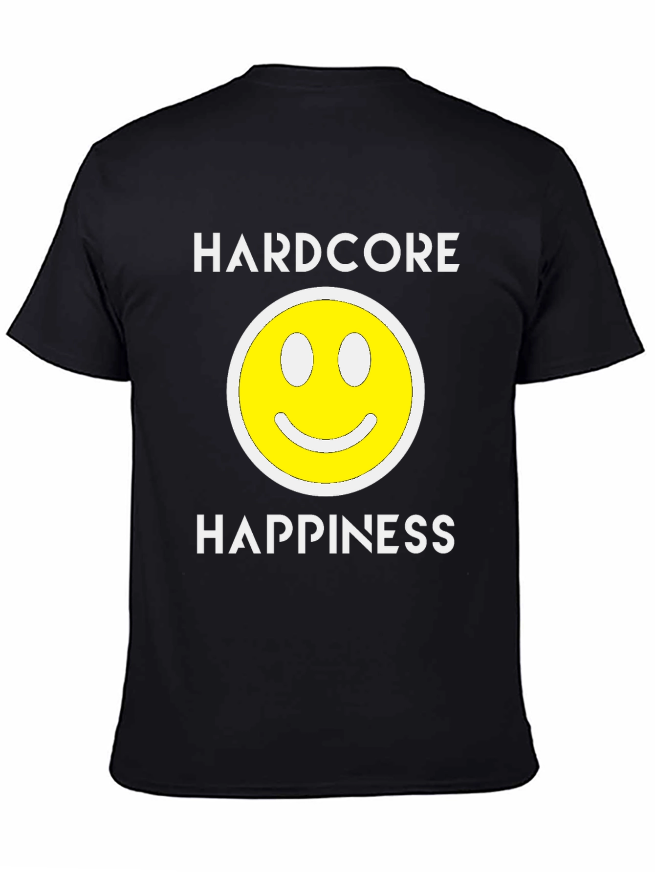 Hardcore Happiness Graphic T-Shirt - Black