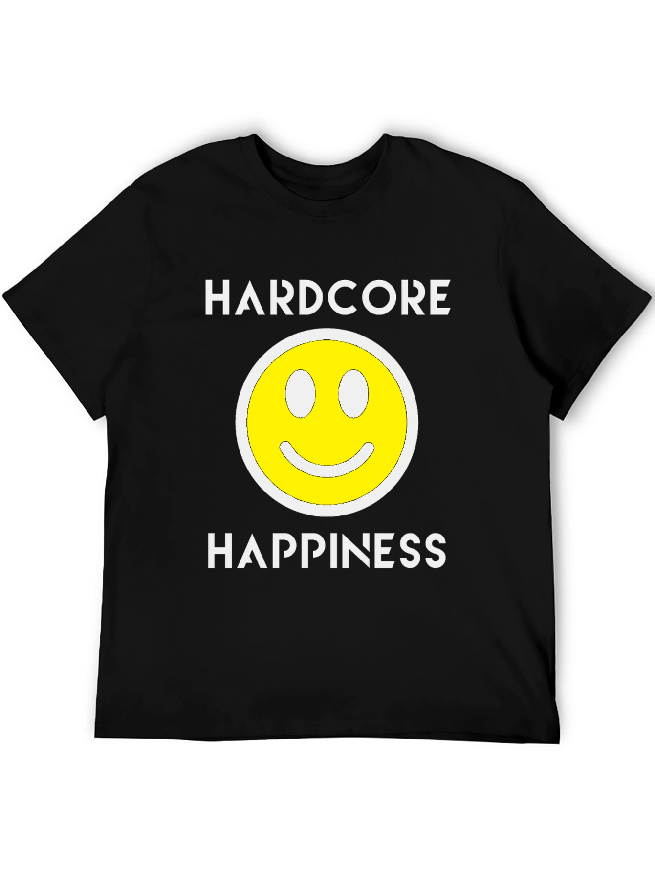 Hardcore Happiness Graphic T-Shirt - Black