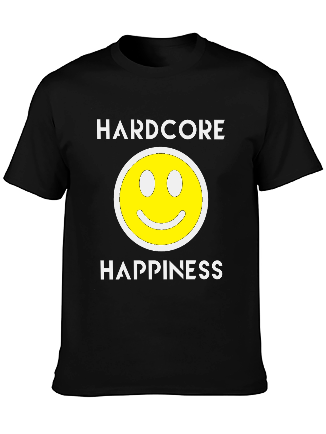 Hardcore Happiness Graphic T-Shirt - Black