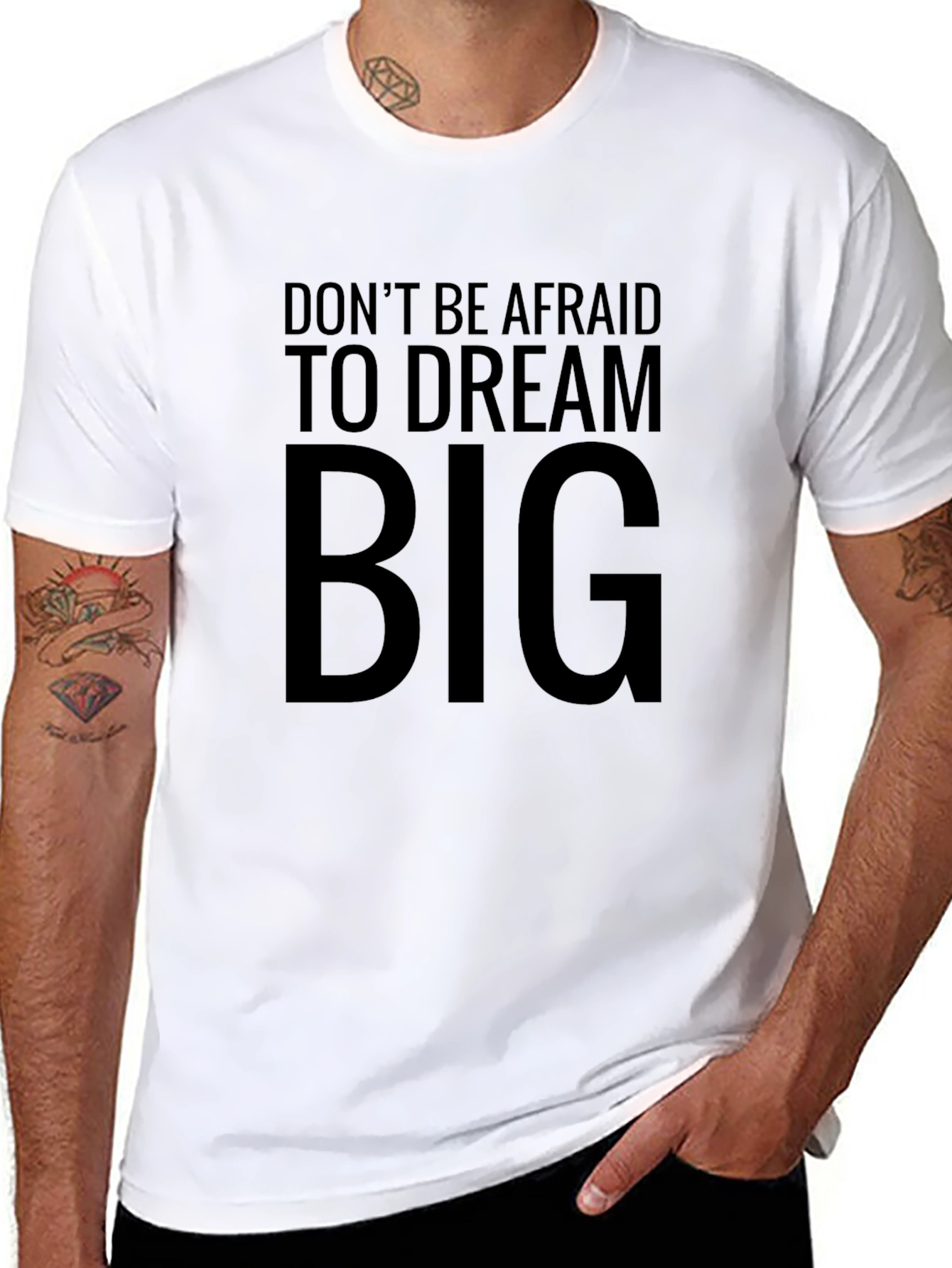 Dream Big Graphic Tee - Inspirational Black T-Shirt