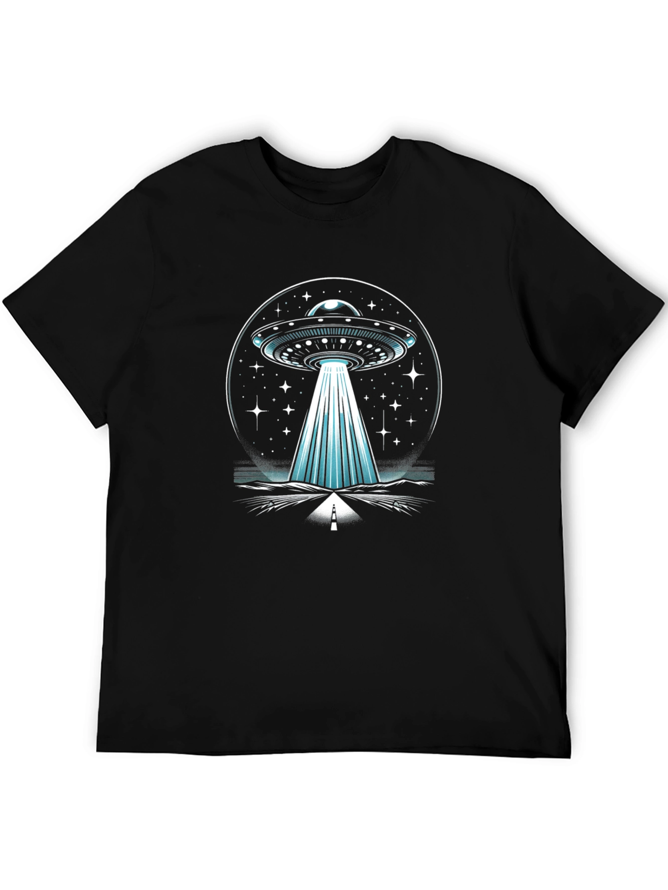 UFO Abduction Graphic Tee - Black