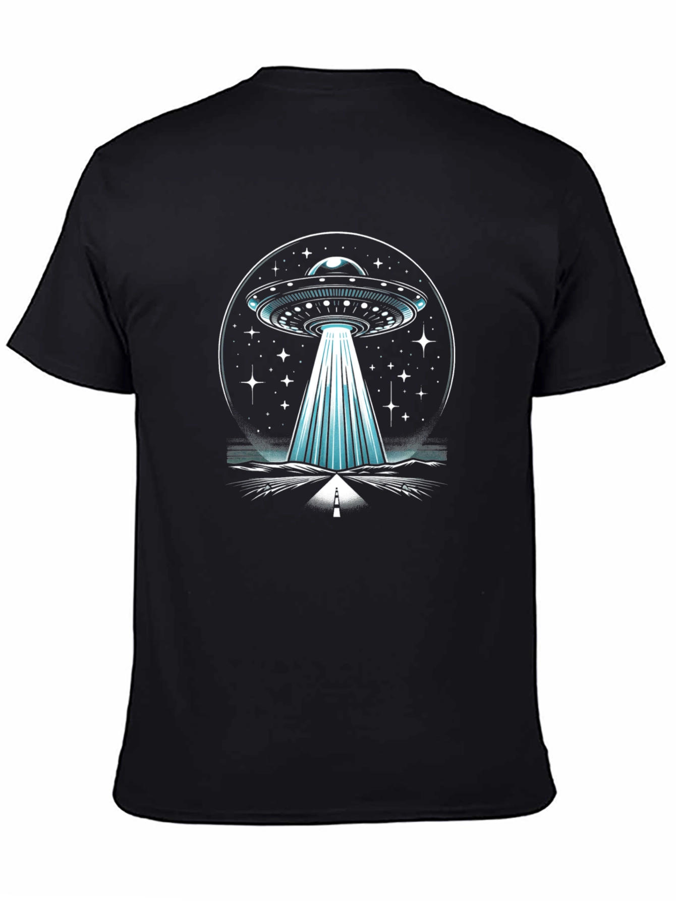 UFO Abduction Graphic Tee - Black