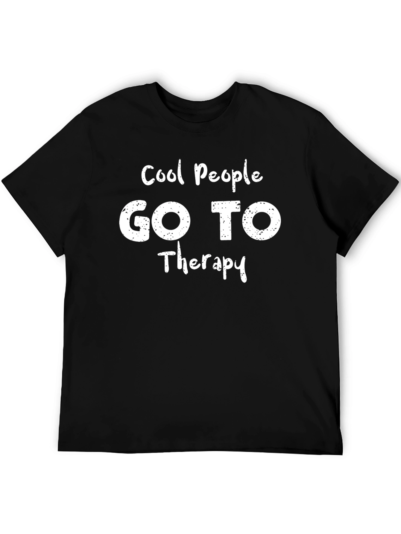 Cool People Go To Therapy Black T-Shirt