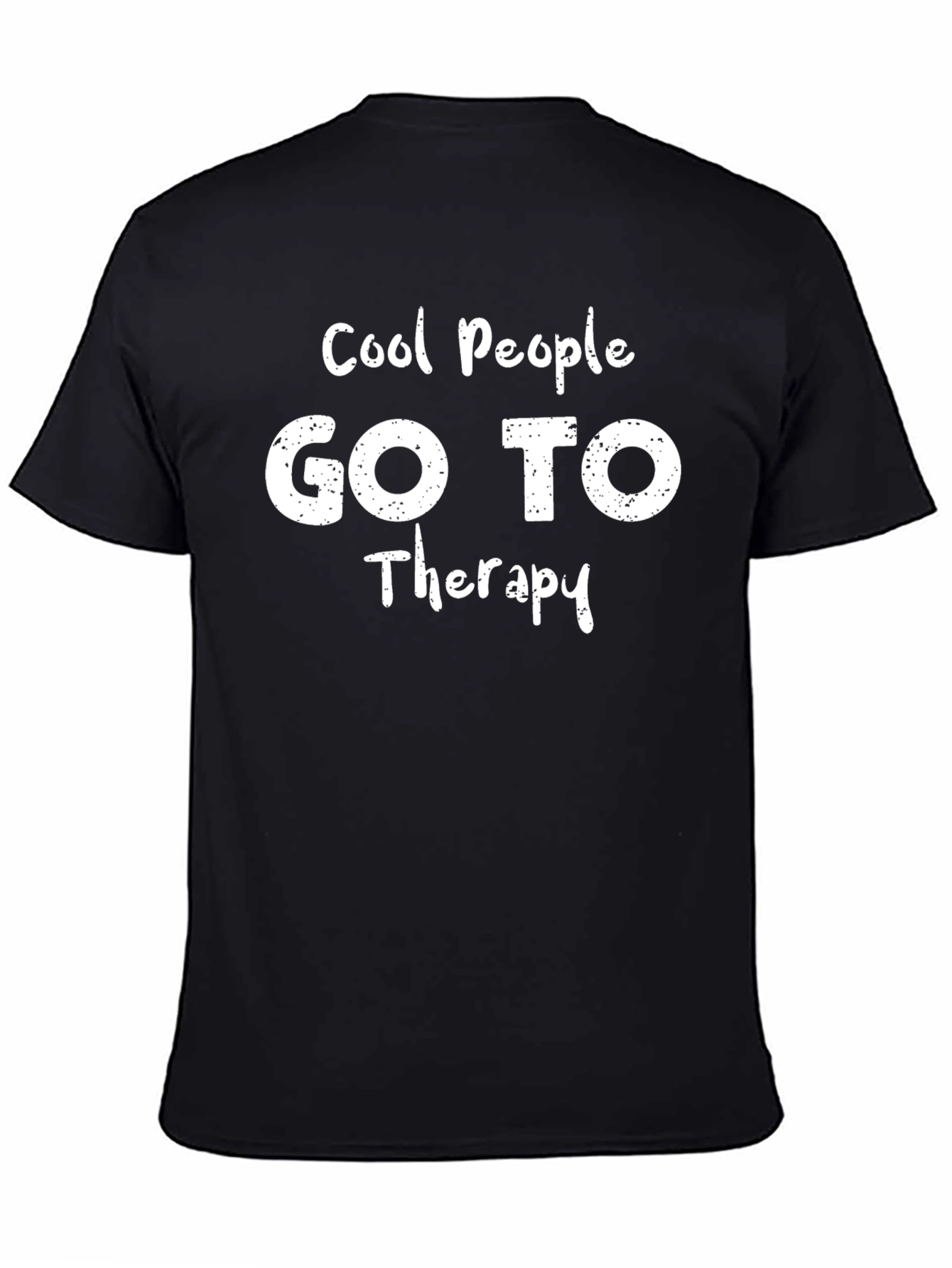 Cool People Go To Therapy Black T-Shirt