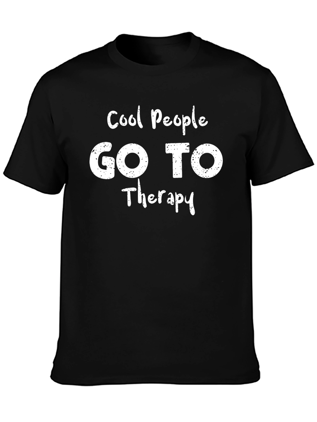 Cool People Go To Therapy Black T-Shirt