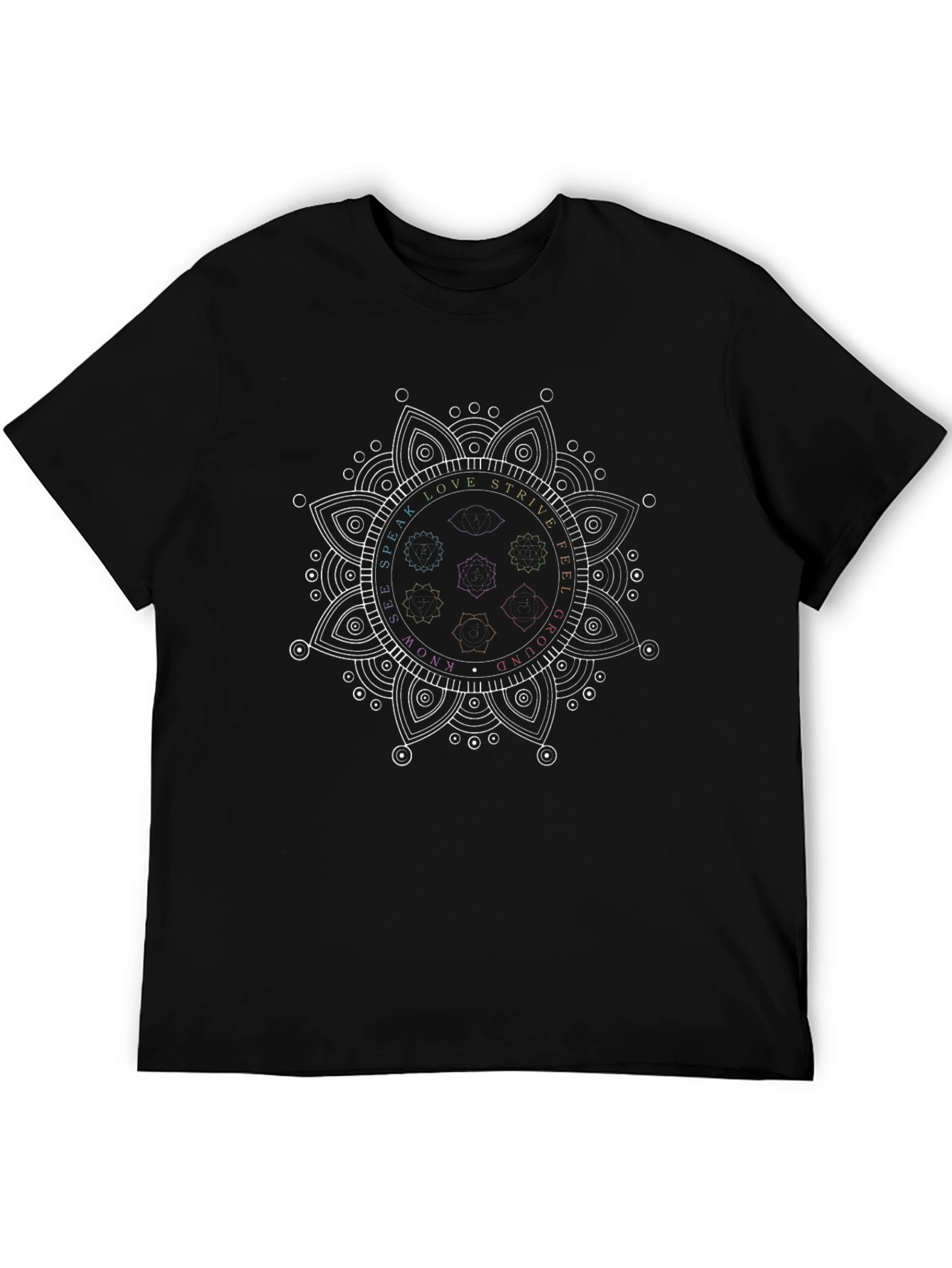 Mystic Mandala Graphic Black T-Shirt