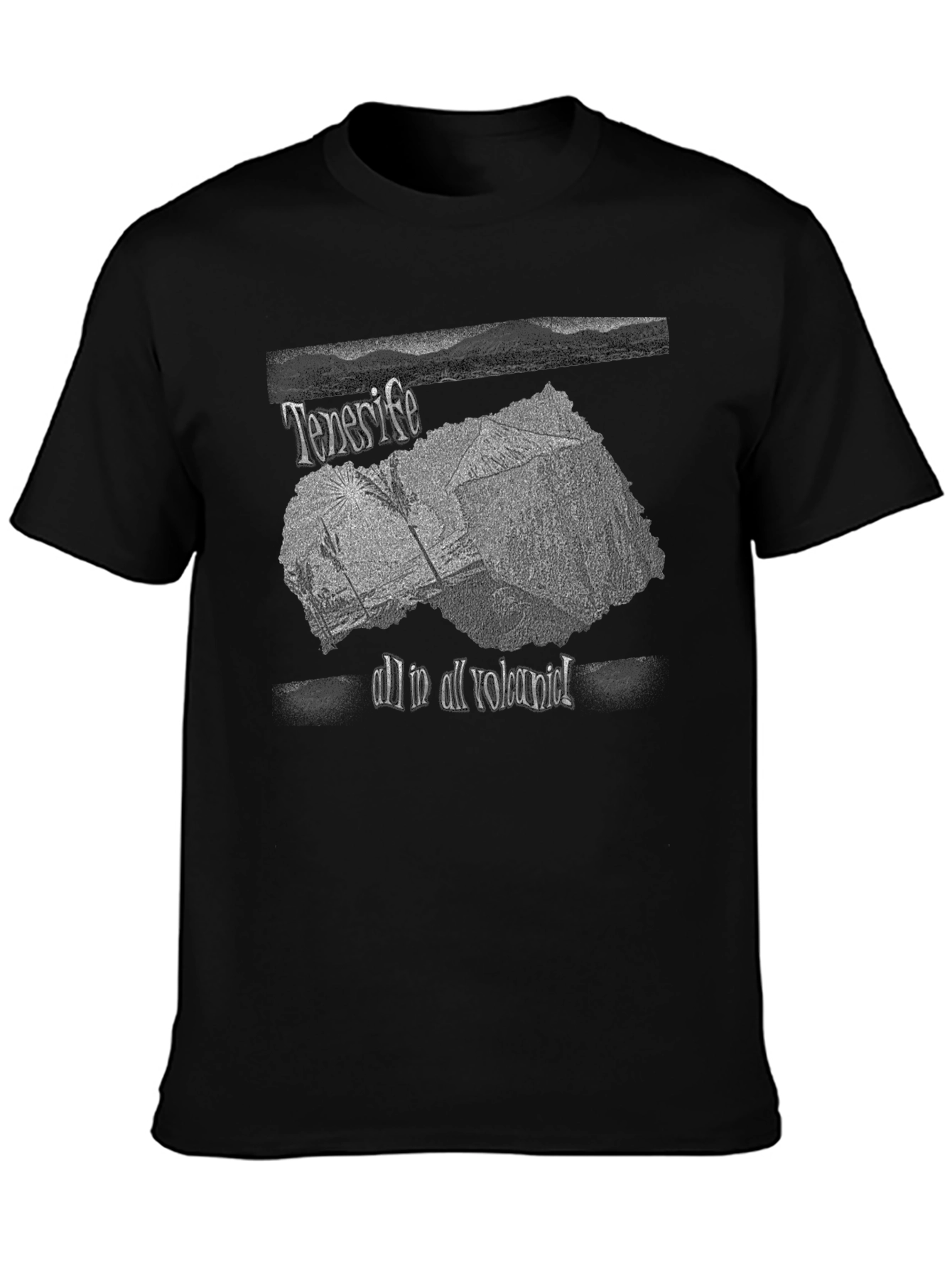 Tenerife Volcanic Graphic Tee - Black