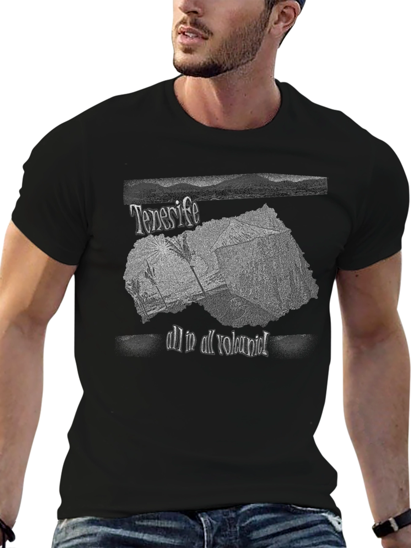 Tenerife Volcanic Graphic Tee - Black