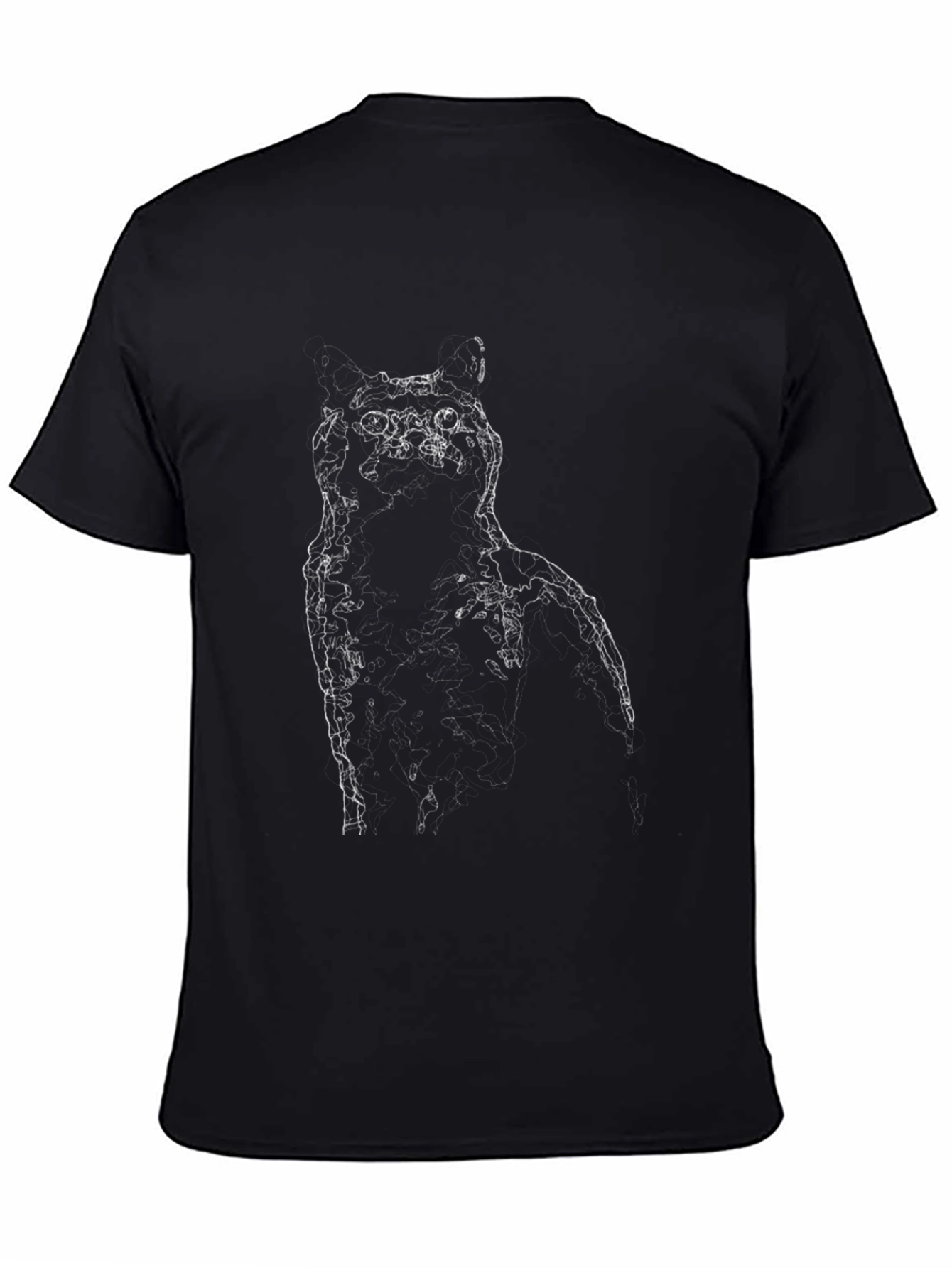 Cat Silhouette Black T-Shirt
