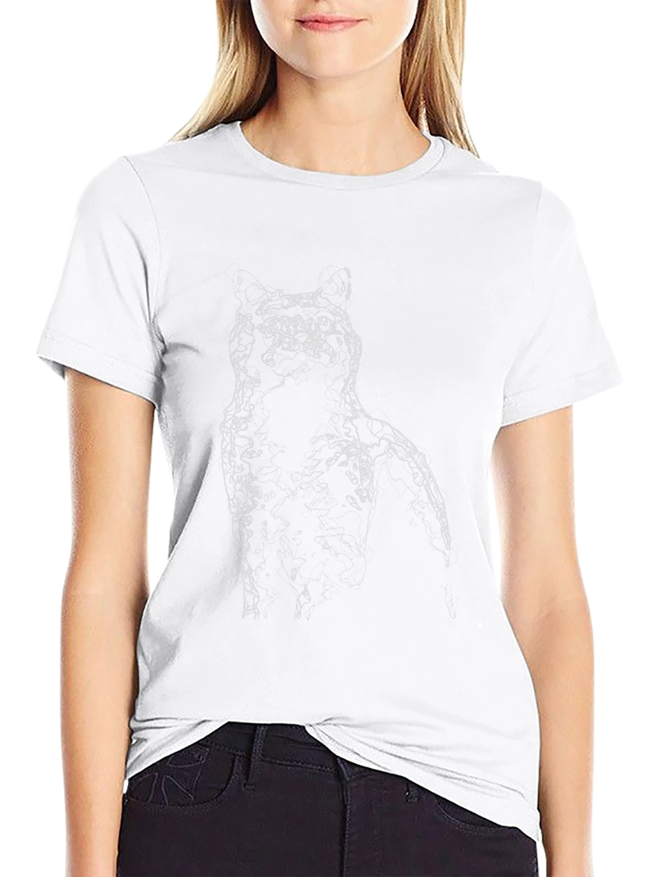 Cat Silhouette Black T-Shirt