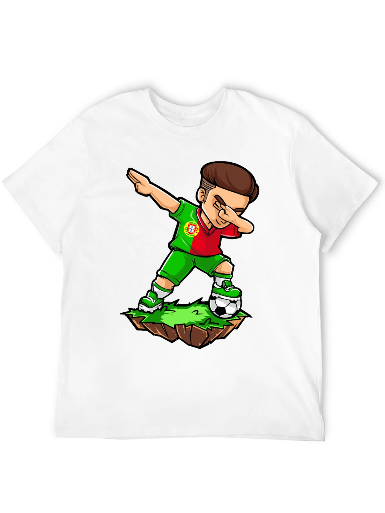 Portugal Soccer Dab Black T-Shirt