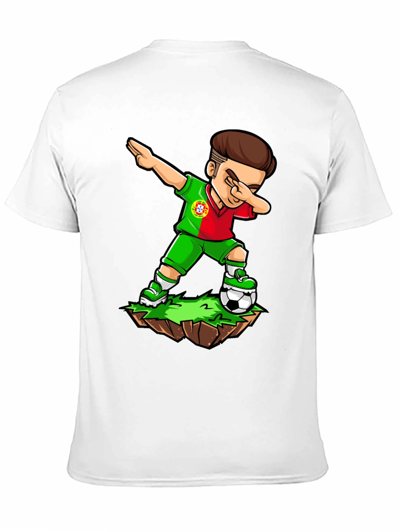 Portugal Soccer Dab Black T-Shirt