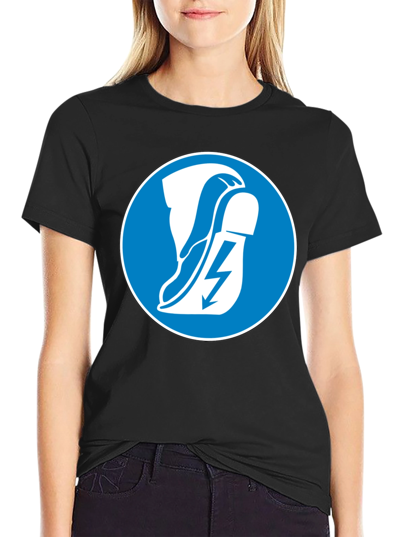 Electrical Hazard Safety Black T-Shirt