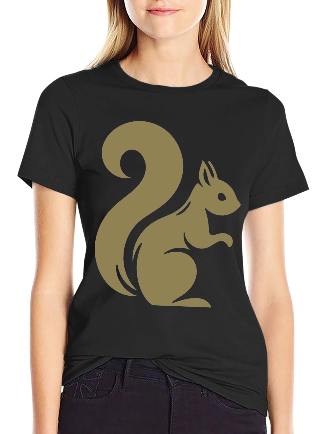 Squirrel Graphic T-Shirt - Classic Crew Neck