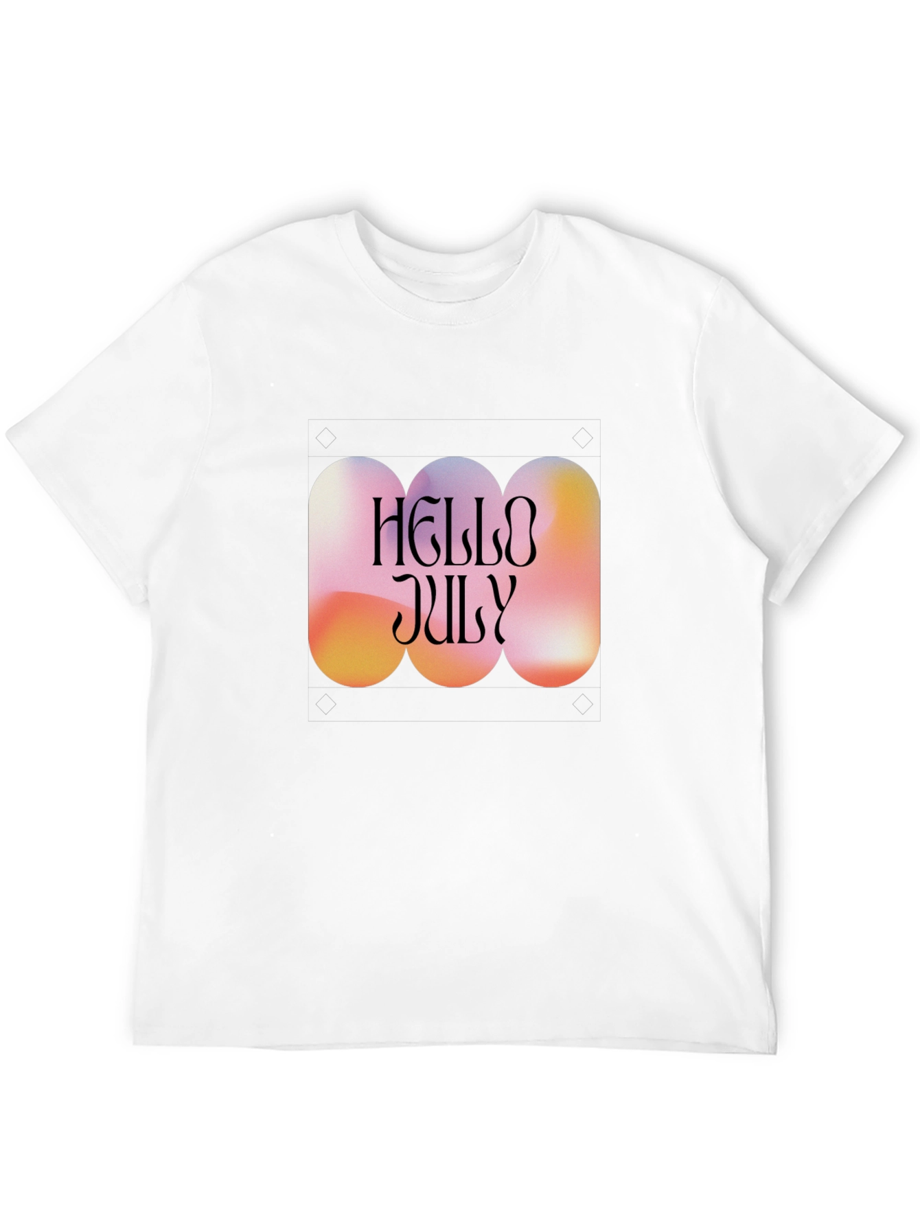 Hello July Graphic Tee - Trendy Summer Style