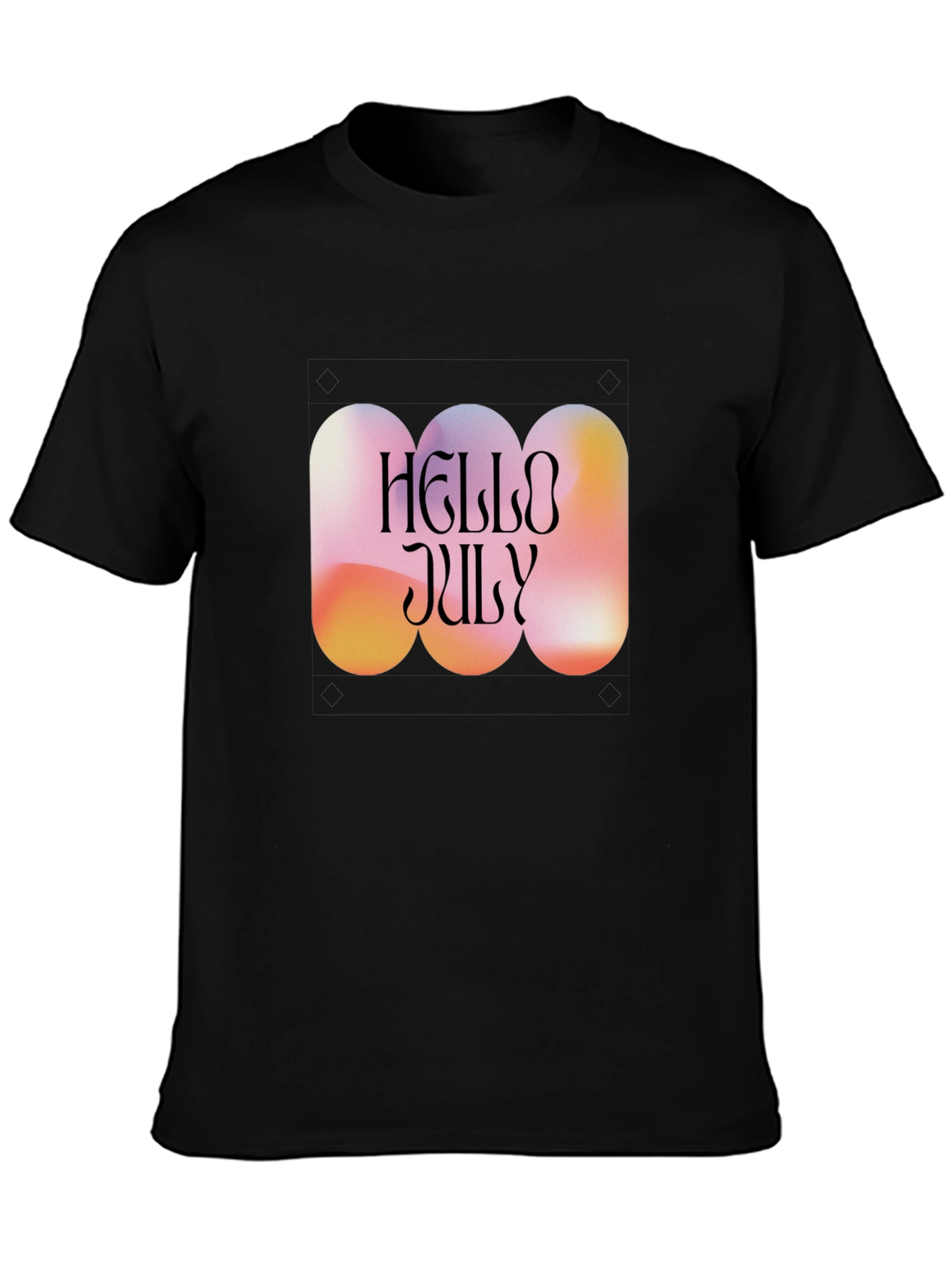 Hello July Graphic Tee - Trendy Summer Style