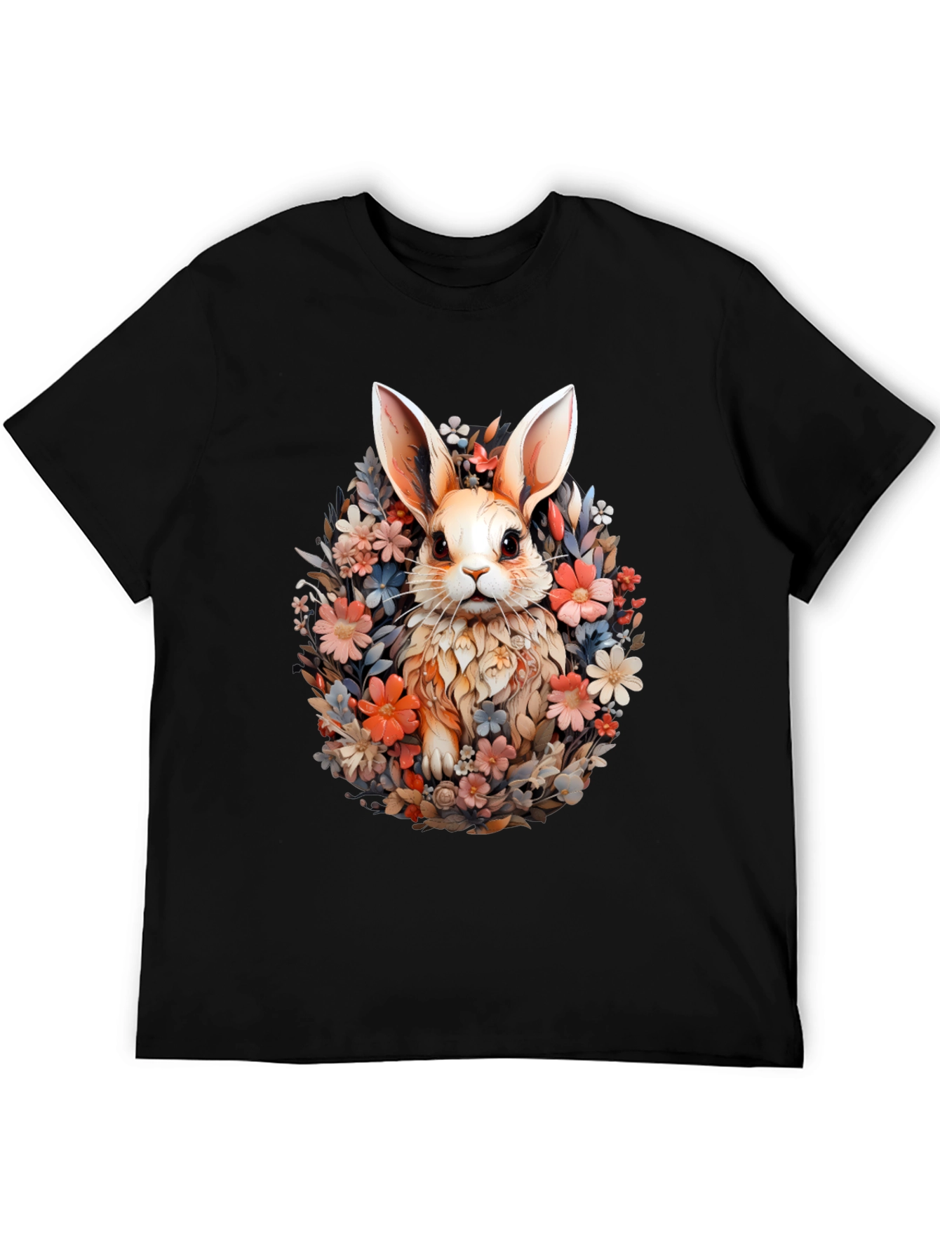 Floral Bunny T-Shirt - Easter Spring Style
